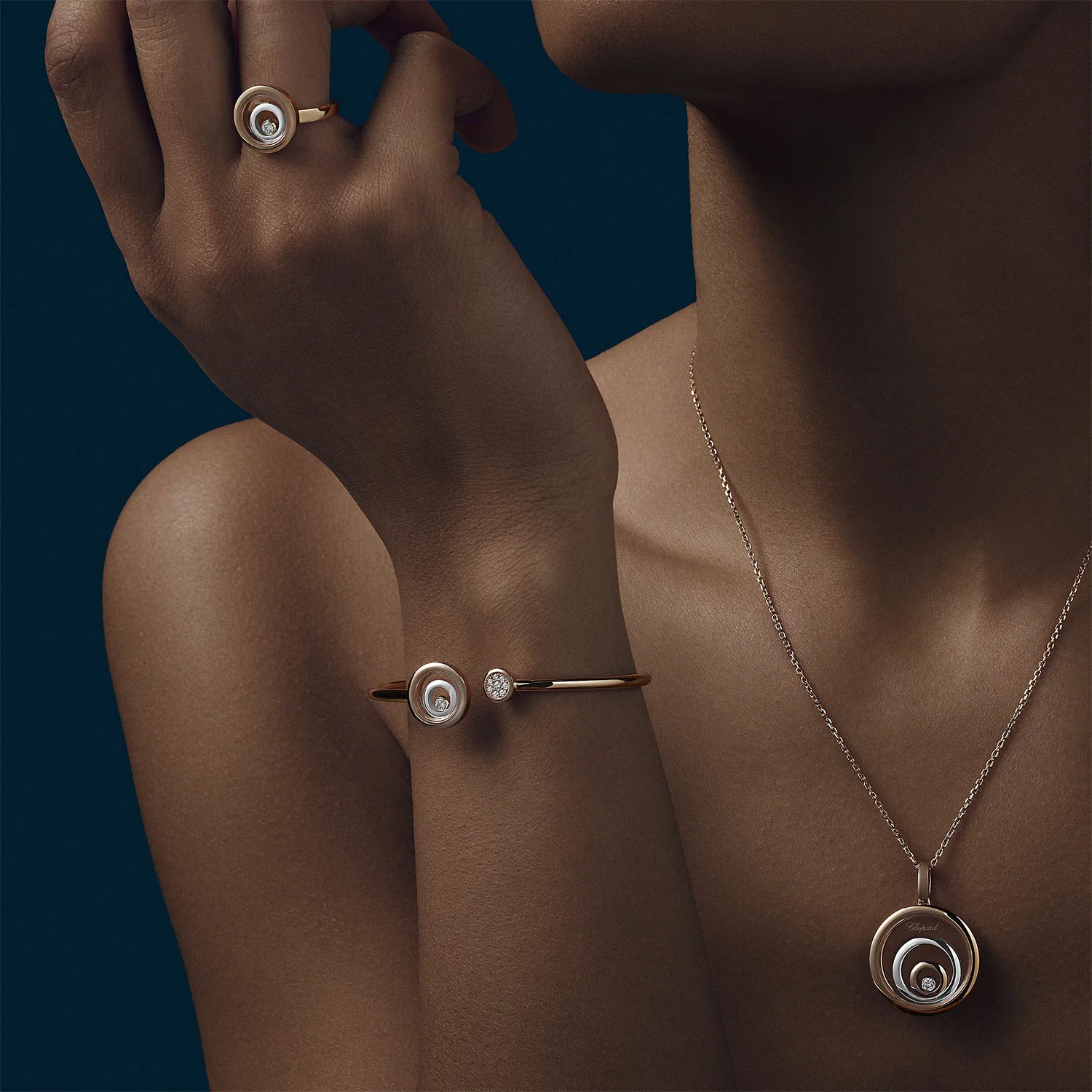 18ct Rose and White Gold Happy Spirit Pendant - Image 2