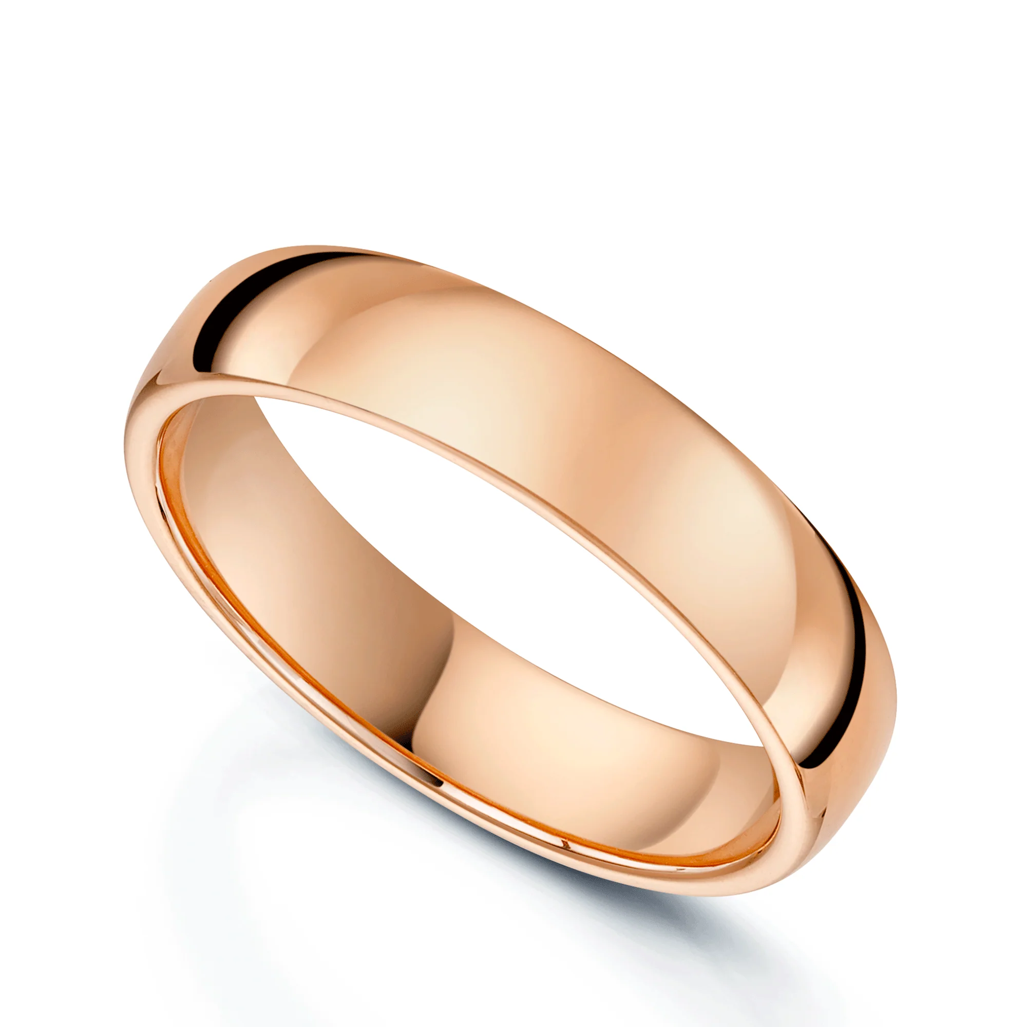 18ct Rose Gold Classic Court Gents Wedding Ring - Image 2