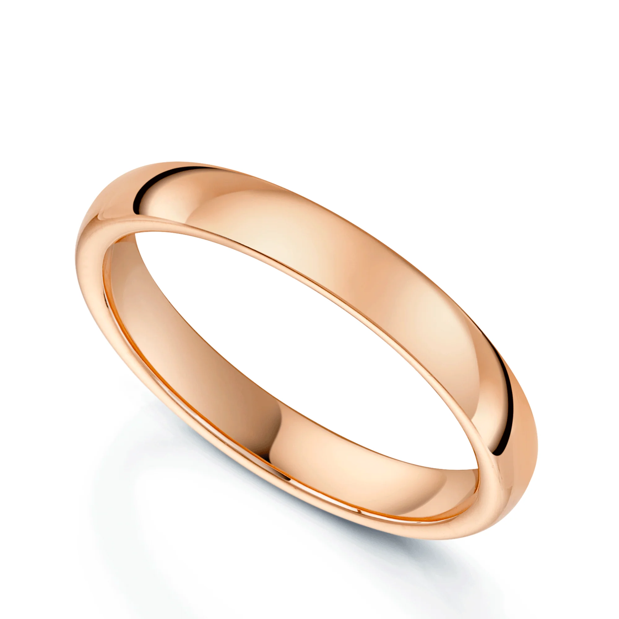 18ct Rose Gold Classic Court Ladies Wedding Ring - Image 2
