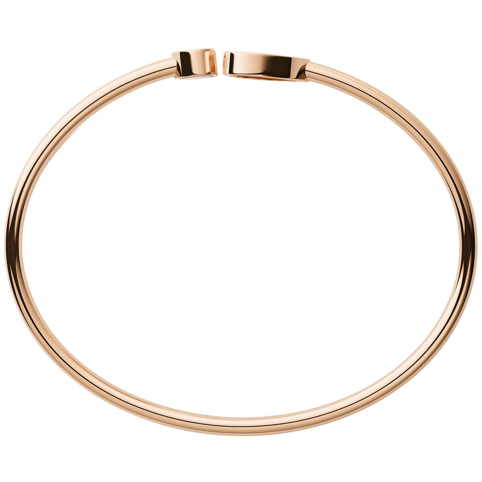 18ct Rose Gold Happy Hearts Pink Opal & Diamond Set Bangle - Image 4