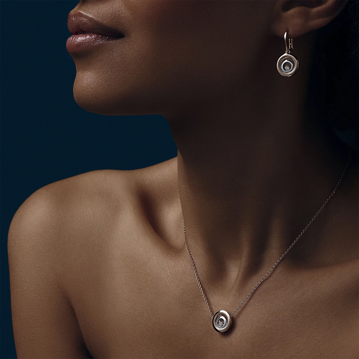 18ct Rose Gold Happy Spirit Drop Earrings - Image 2