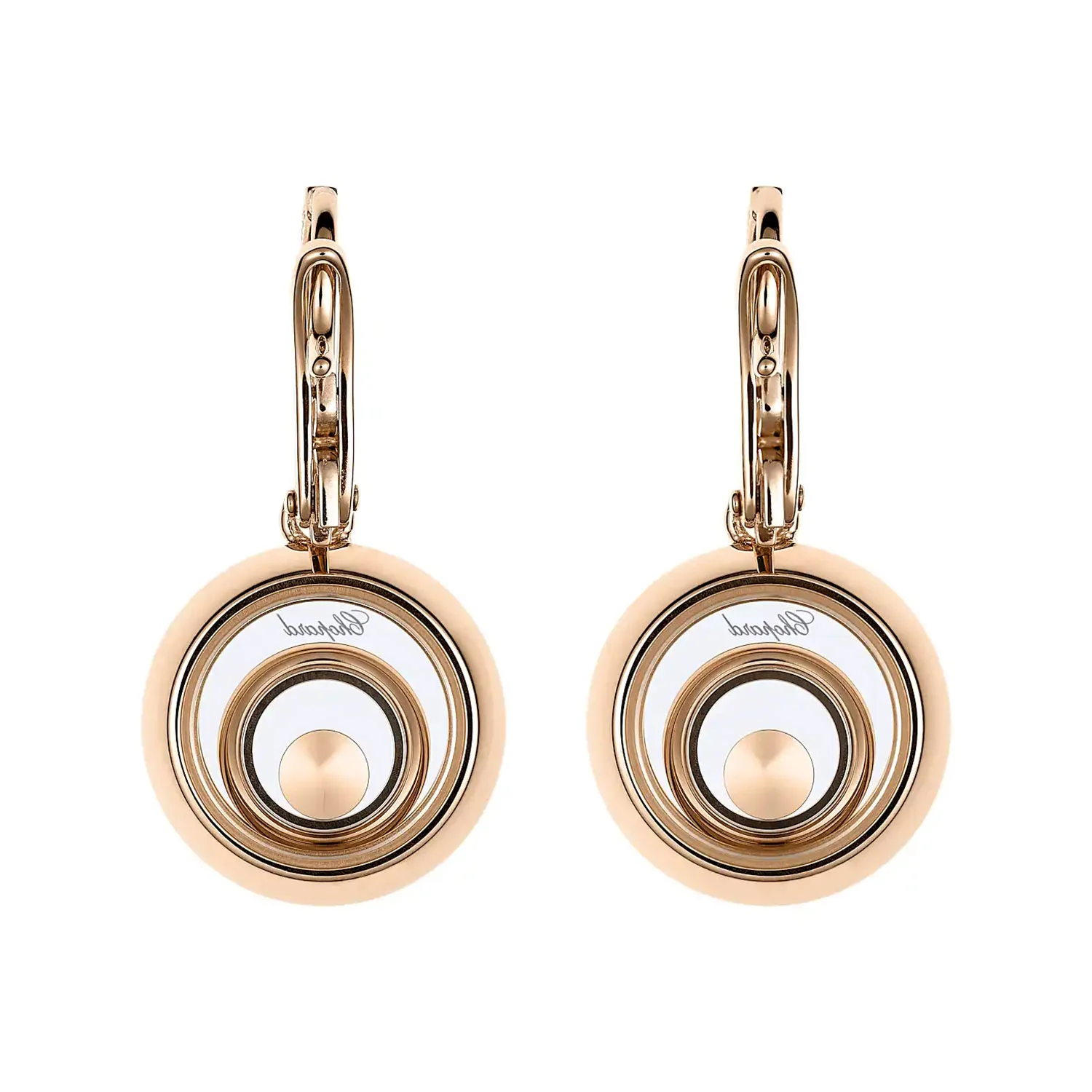 18ct Rose Gold Happy Spirit Drop Earrings - Image 5