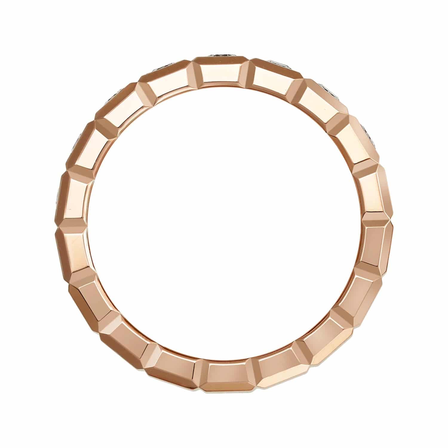 18ct Rose Gold Ice Cube Diamond Set Ring - Image 3