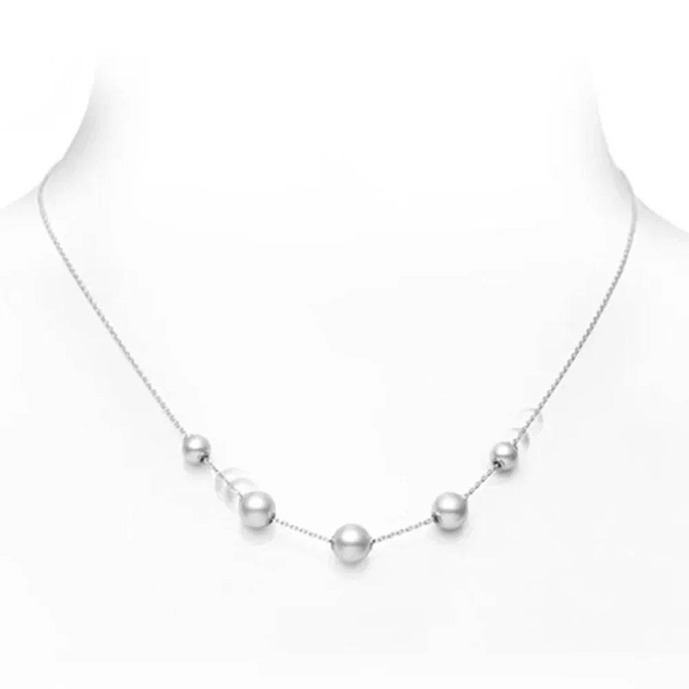 18ct White Gold Pearls In Motion Necklace - Image 2