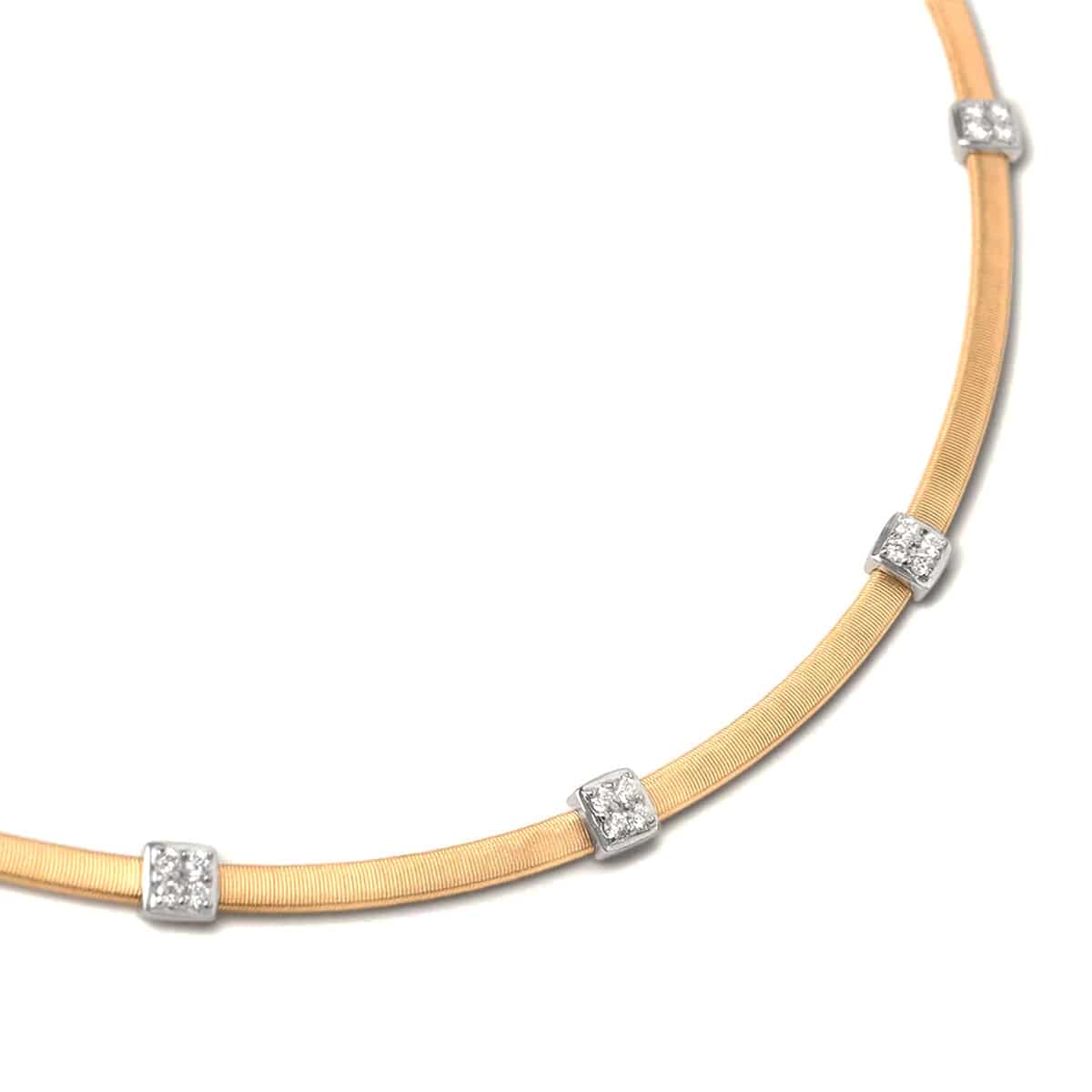 18ct Yellow And White Gold Masai Diamond Set Necklace - Image 3
