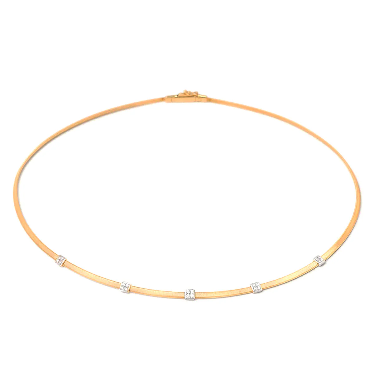 18ct Yellow And White Gold Masai Diamond Set Necklace - Image 4