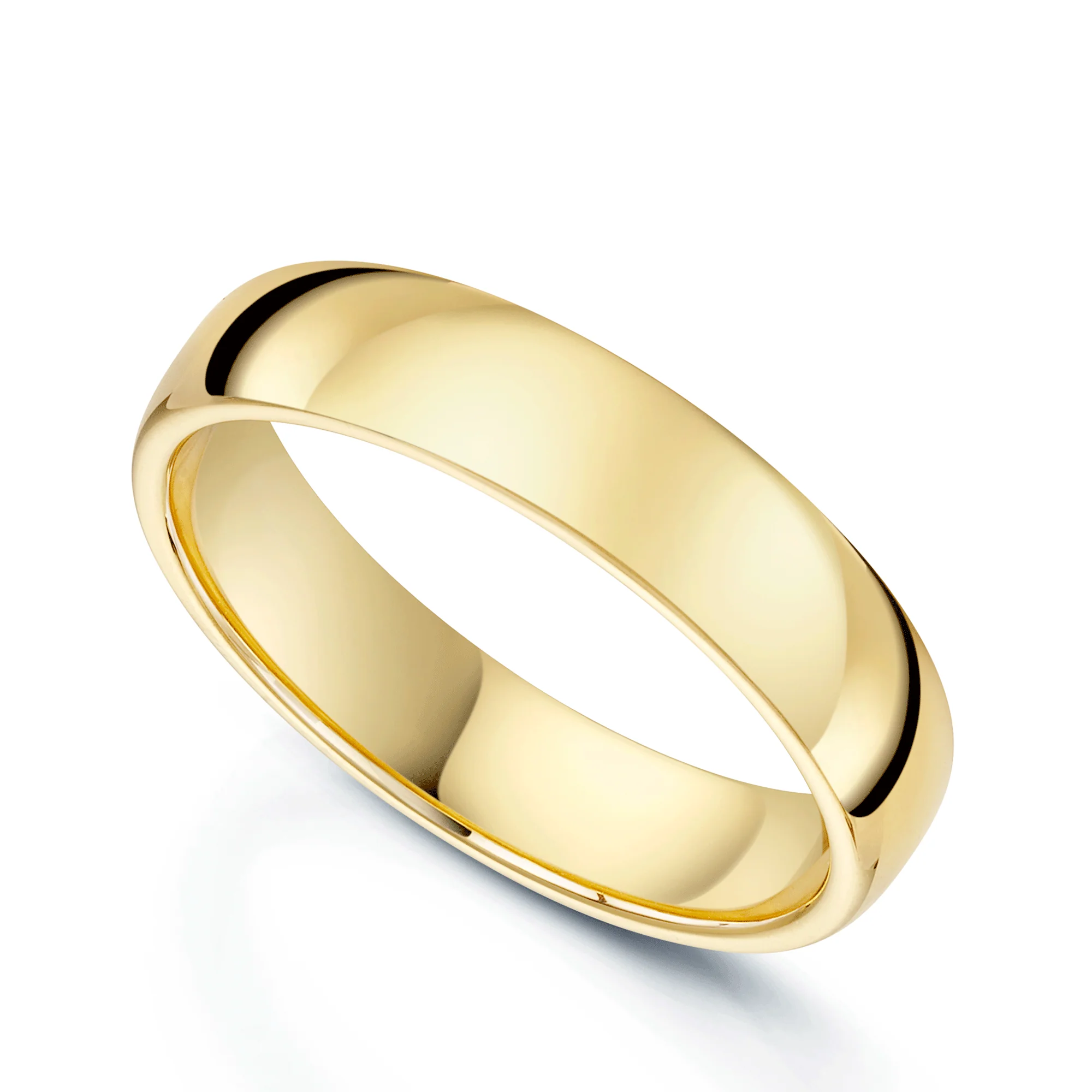 18ct Yellow Gold Classic Court Gents Wedding Ring - Image 2