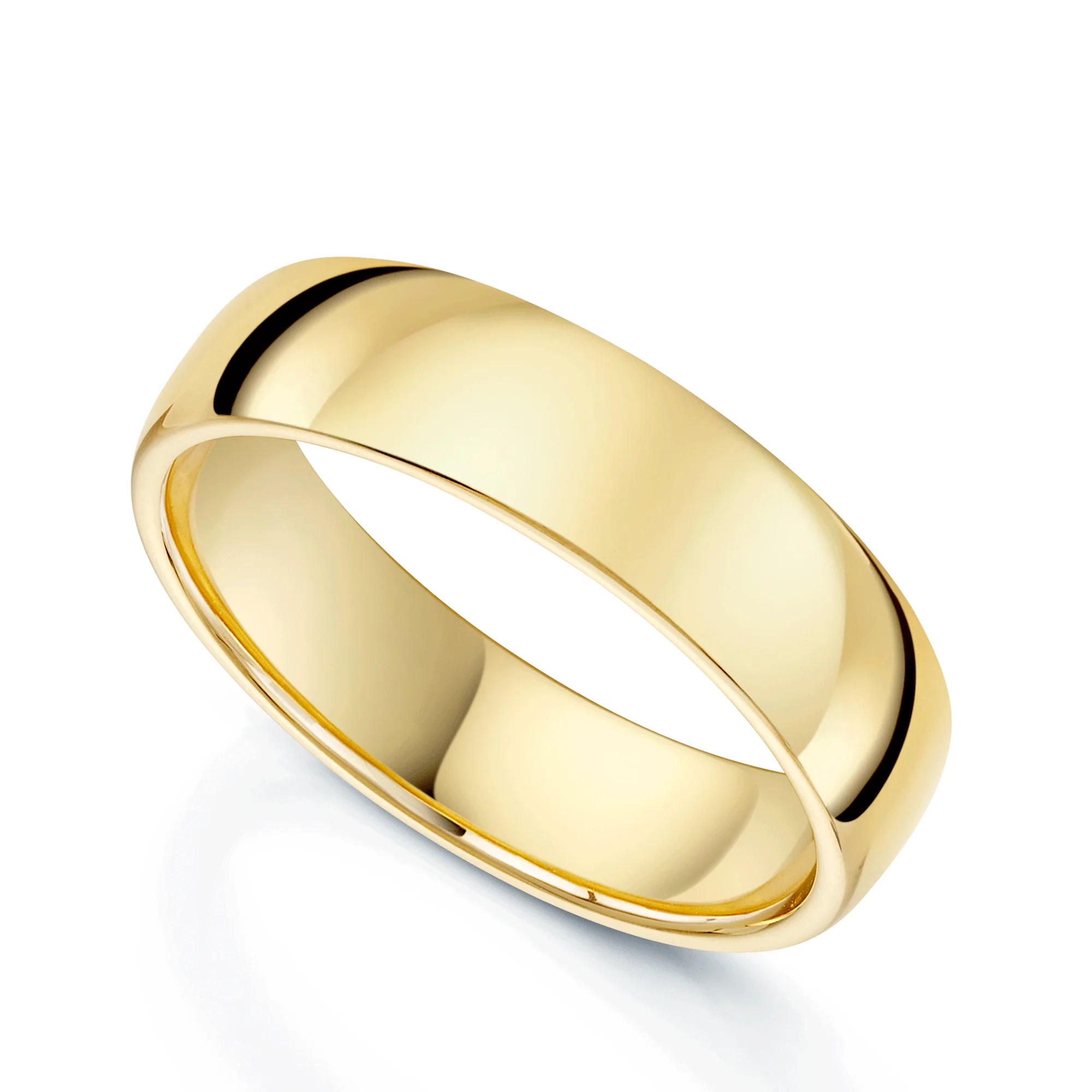 18ct Yellow Gold Classic Court Gents Wedding Ring - Image 3
