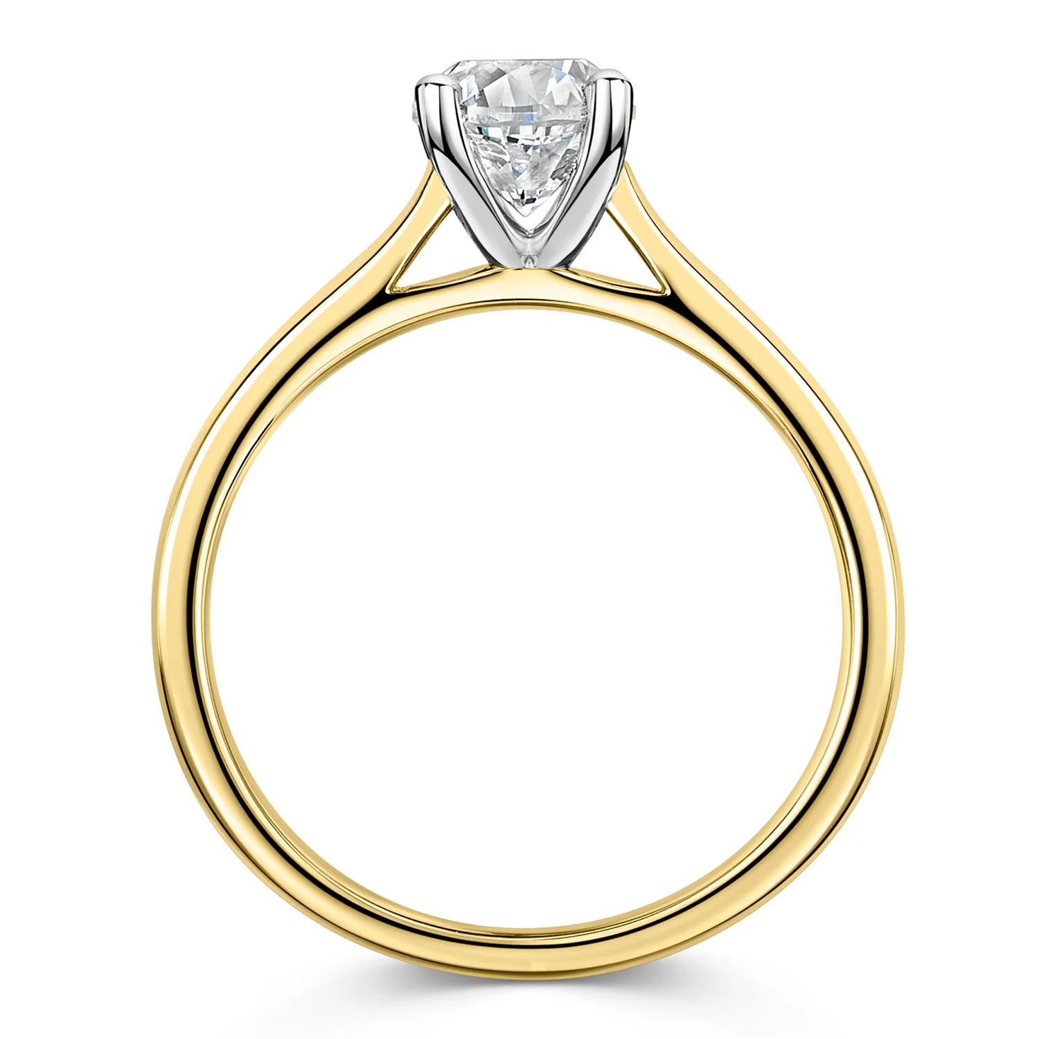 18ct Yellow Gold GIA Certificated Brilliant Cut Diamond Solitaire Engagement Ring - Image 2