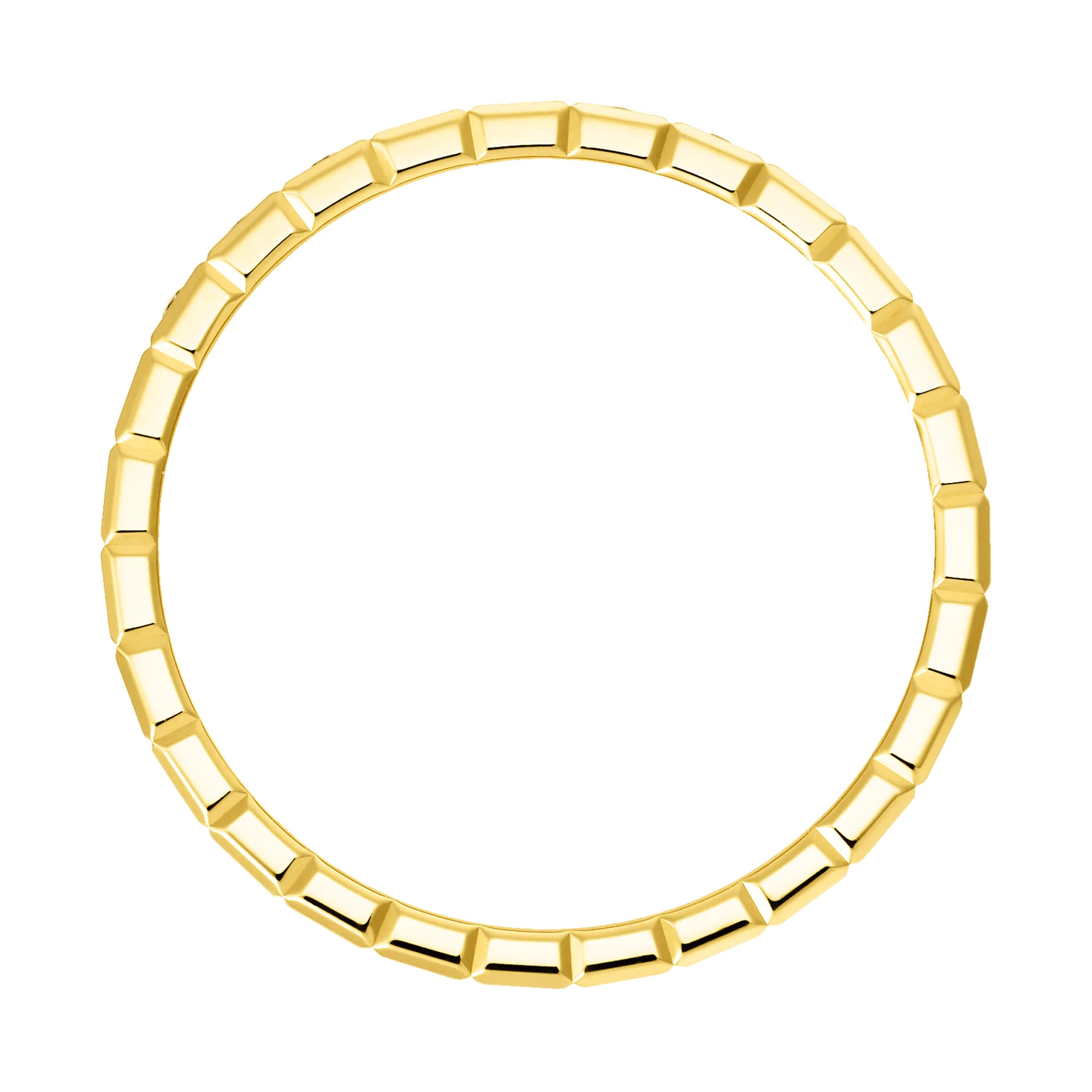 18ct Yellow Gold Ice Cube Single Diamond Set Ring - Image 3
