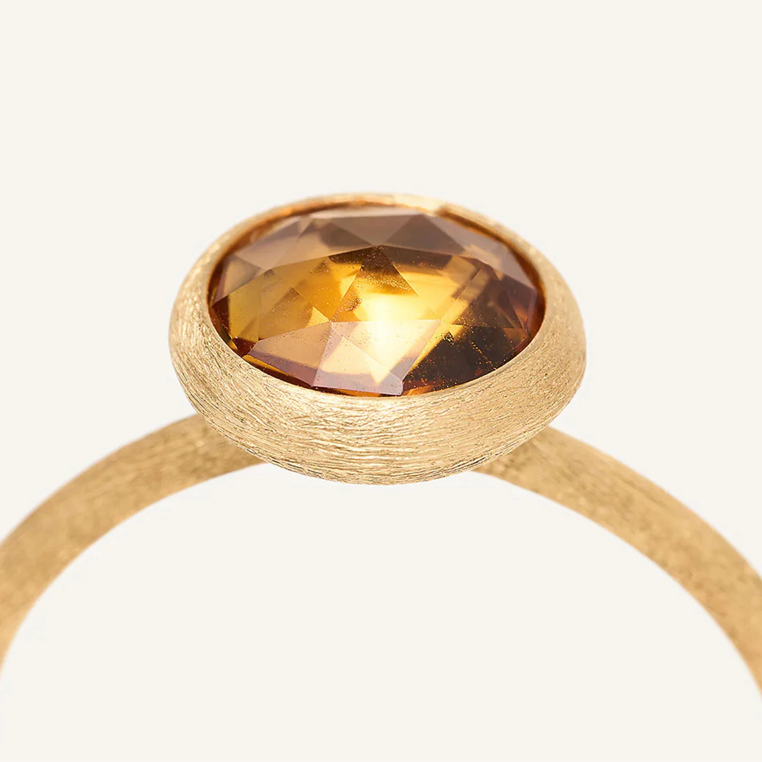 18ct Yellow Gold Jaipur Yellow Quartz Small Ring - Image 2