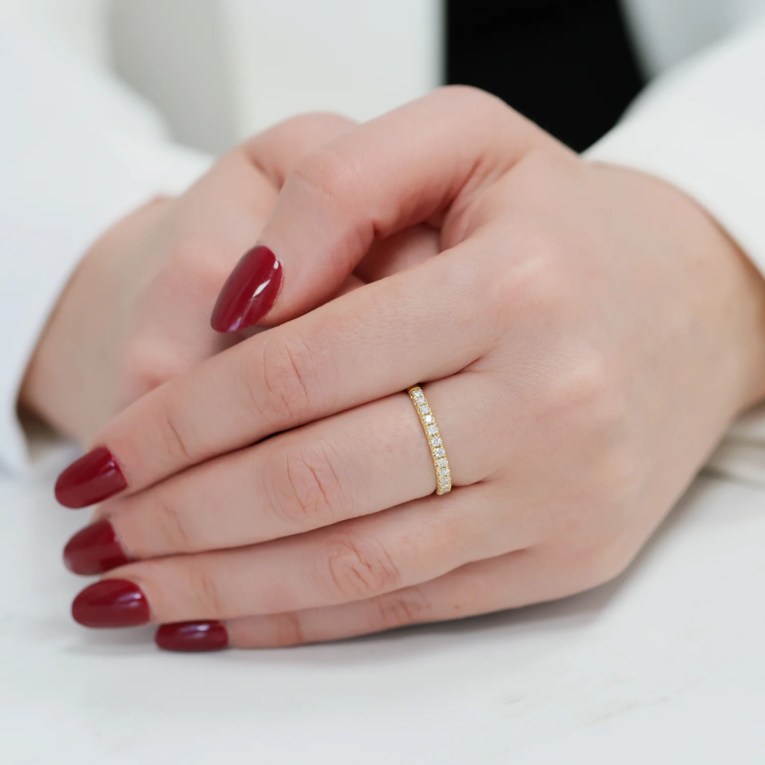 18ct Yellow Gold Round Brilliant Cut Diamond Eternity Ring - Image 2