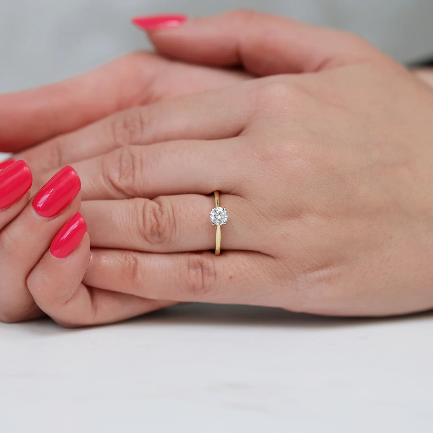 18ct Yellow Gold Round Brilliant Cut Diamond Solitaire Ring - Image 3