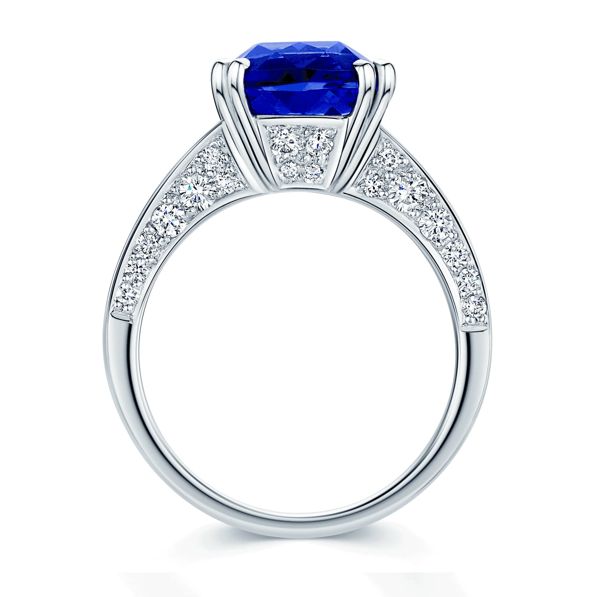 Platinum Tanzanite And Diamond Ring - Image 5