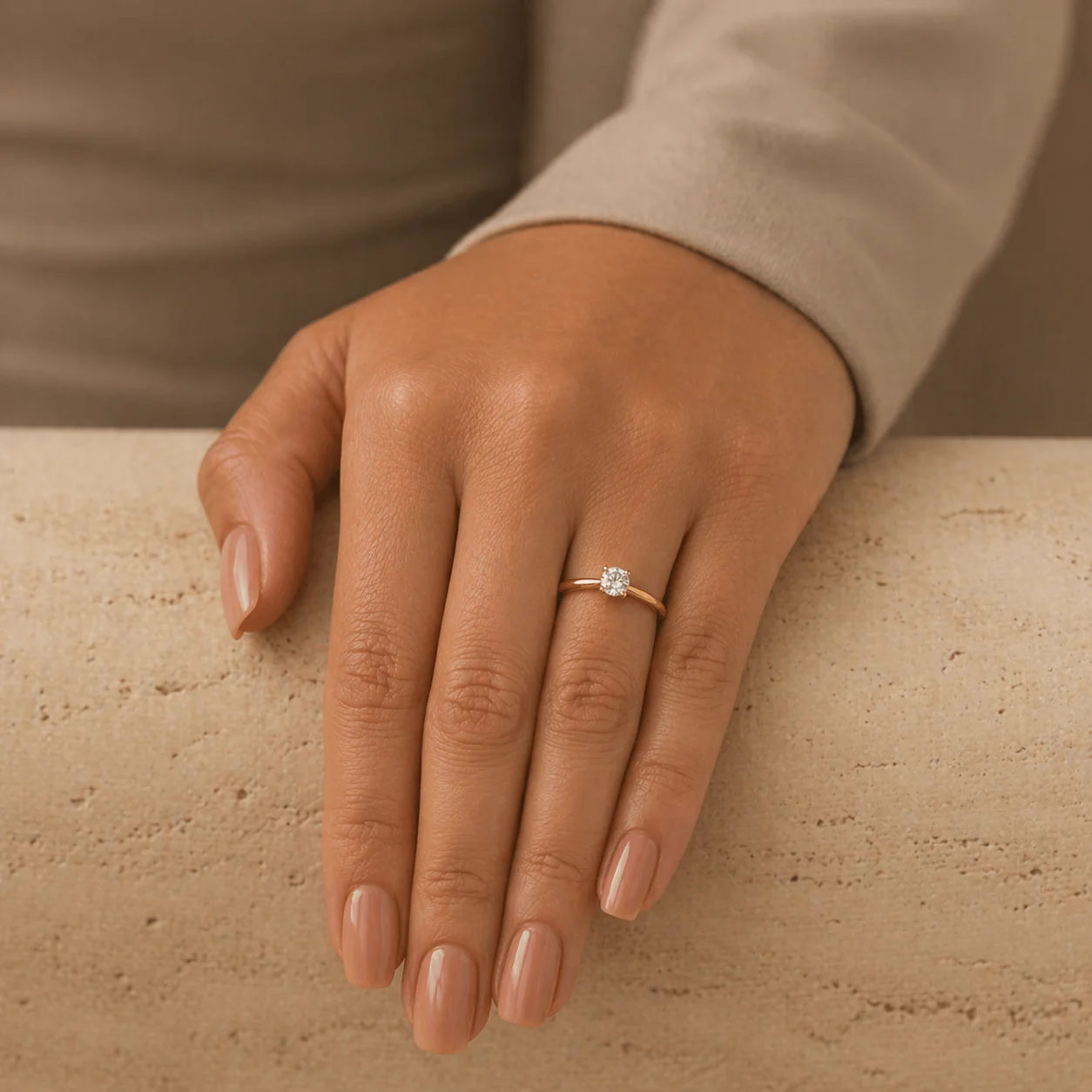 Simply Solitaire Collection 18ct Rose Gold Diamond Solitaire Engagement Ring GIA Certified 0.50 Carat - Image 2