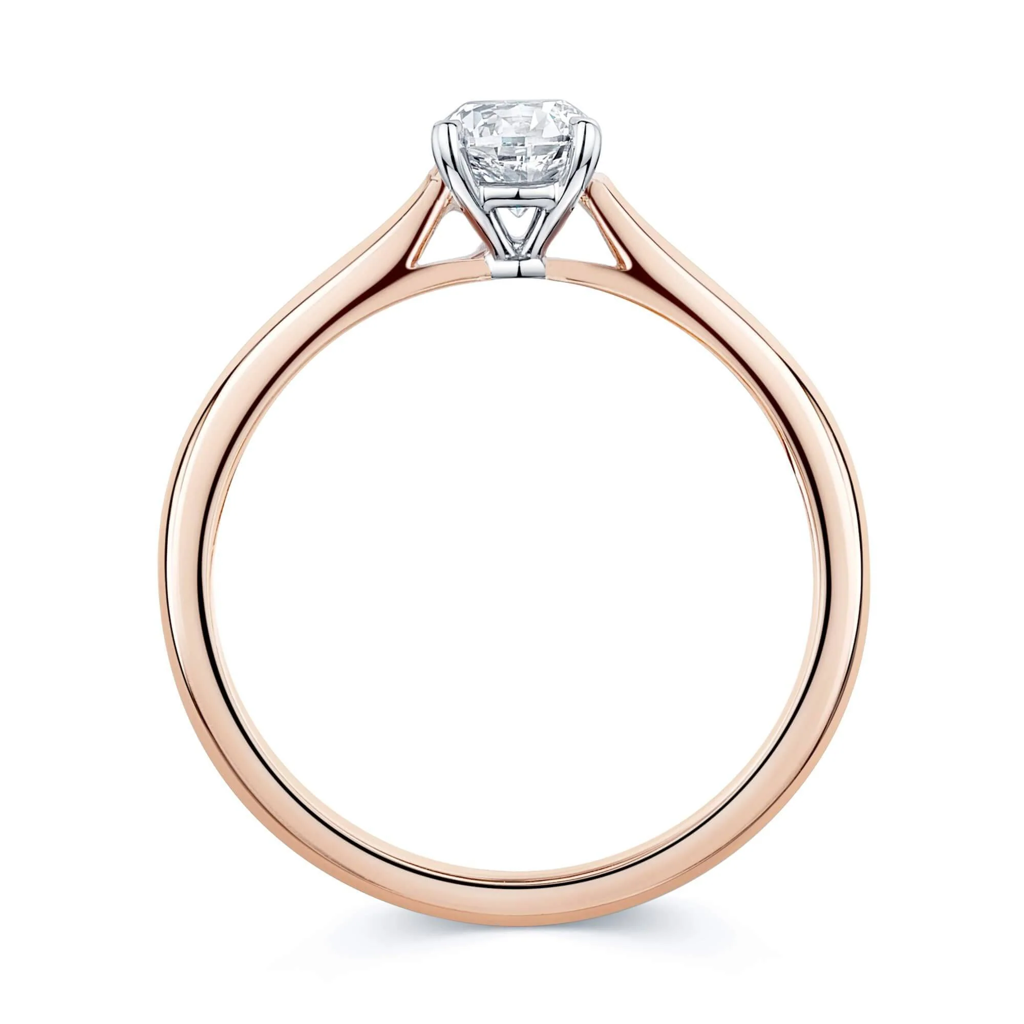 Simply Solitaire Collection 18ct Rose Gold Diamond Solitaire Engagement Ring GIA Certified 0.50 Carat - Image 4