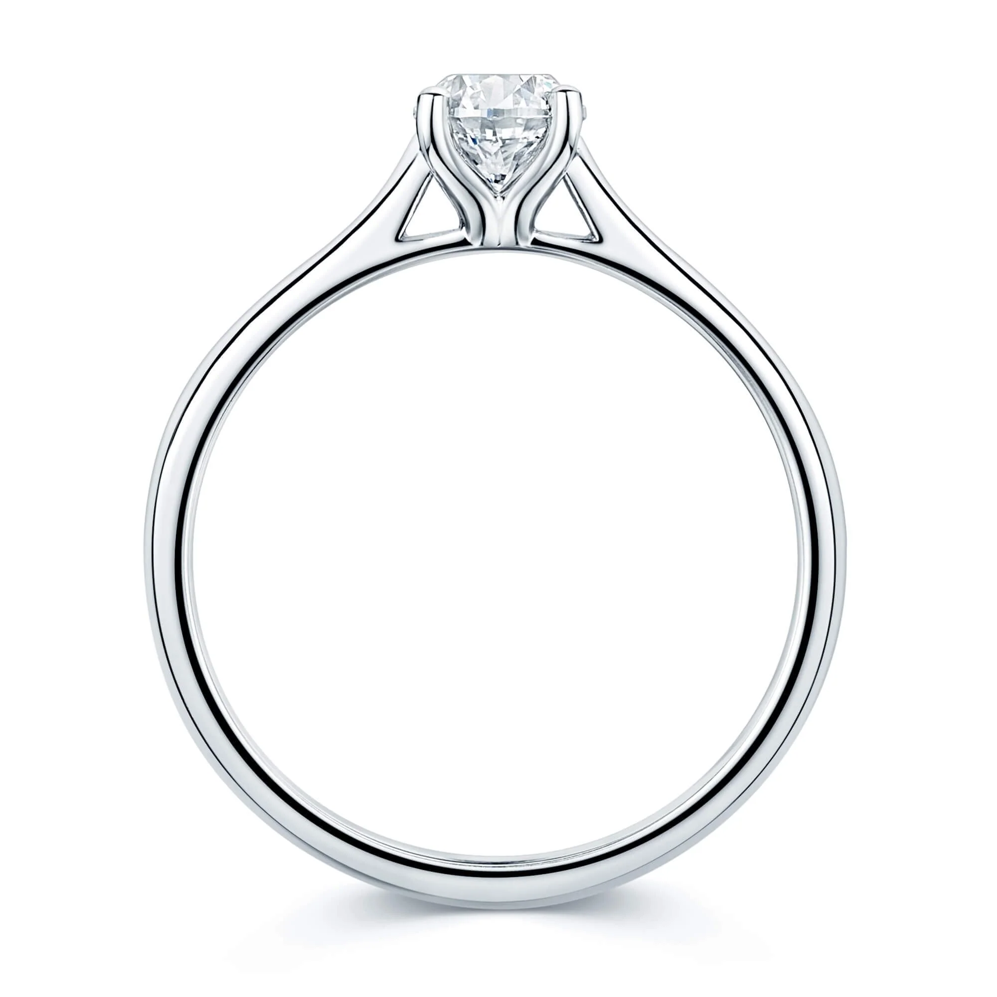 Simply Solitaire Collection Platinum Set & Diamond Solitaire Engagement Ring GIA Certified 0.50 Carat - Image 4