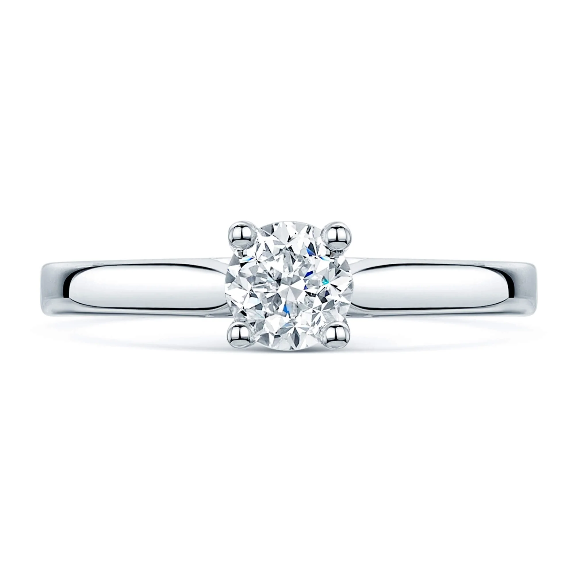 Simply Solitaire Collection Platinum Set Diamond Solitaire Engagement Ring GIA Certified 0.50 Carat - Image 3