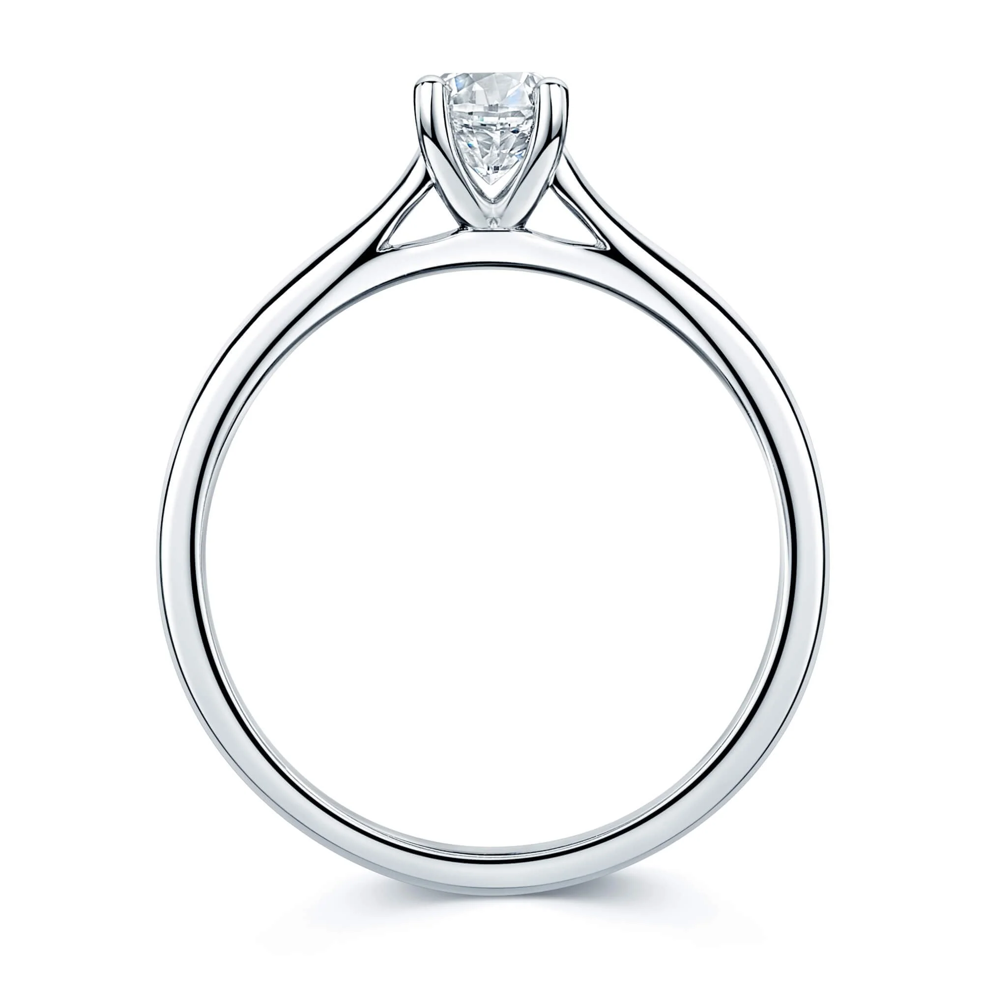 Simply Solitaire Collection Platinum Set Diamond Solitaire Engagement Ring GIA Certified 0.50 Carat - Image 4