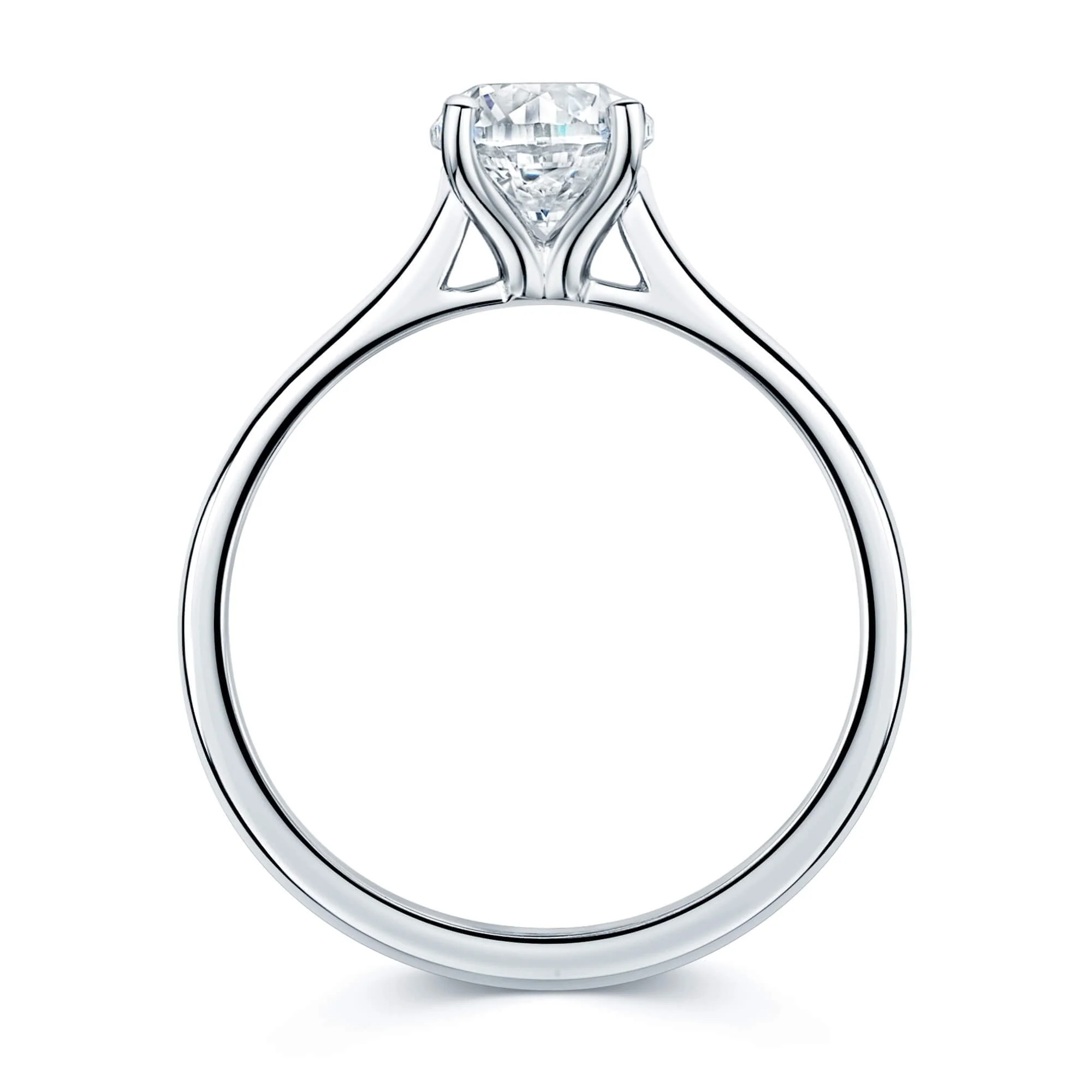 Simply Solitaire Collection Platinum Set Diamond Solitaire Engagement Ring GIA Certified 1.00 Carat - Image 3