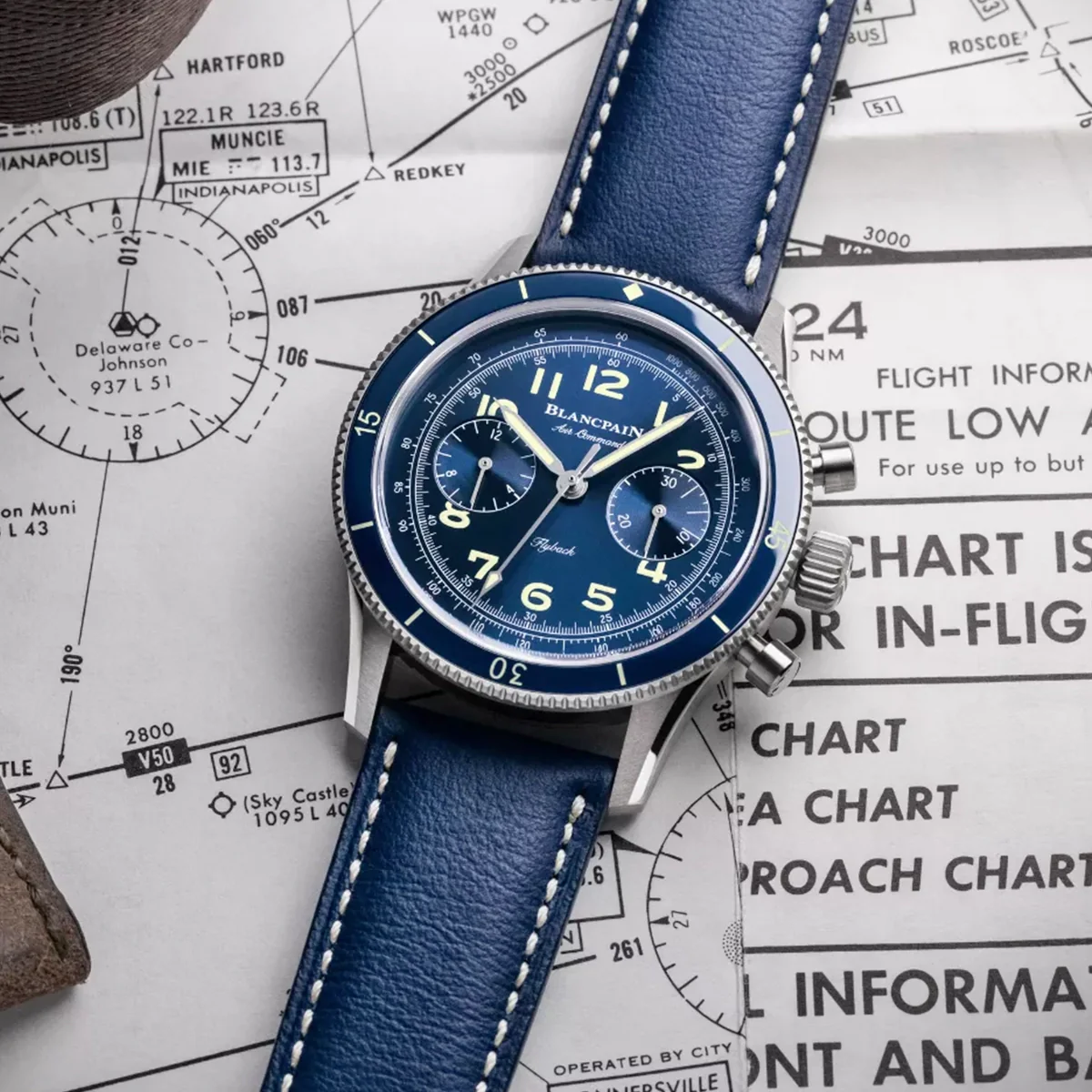 Air Command Flyback Chronograph 42.5mm Blue Dial Titanium Watch - Image 7