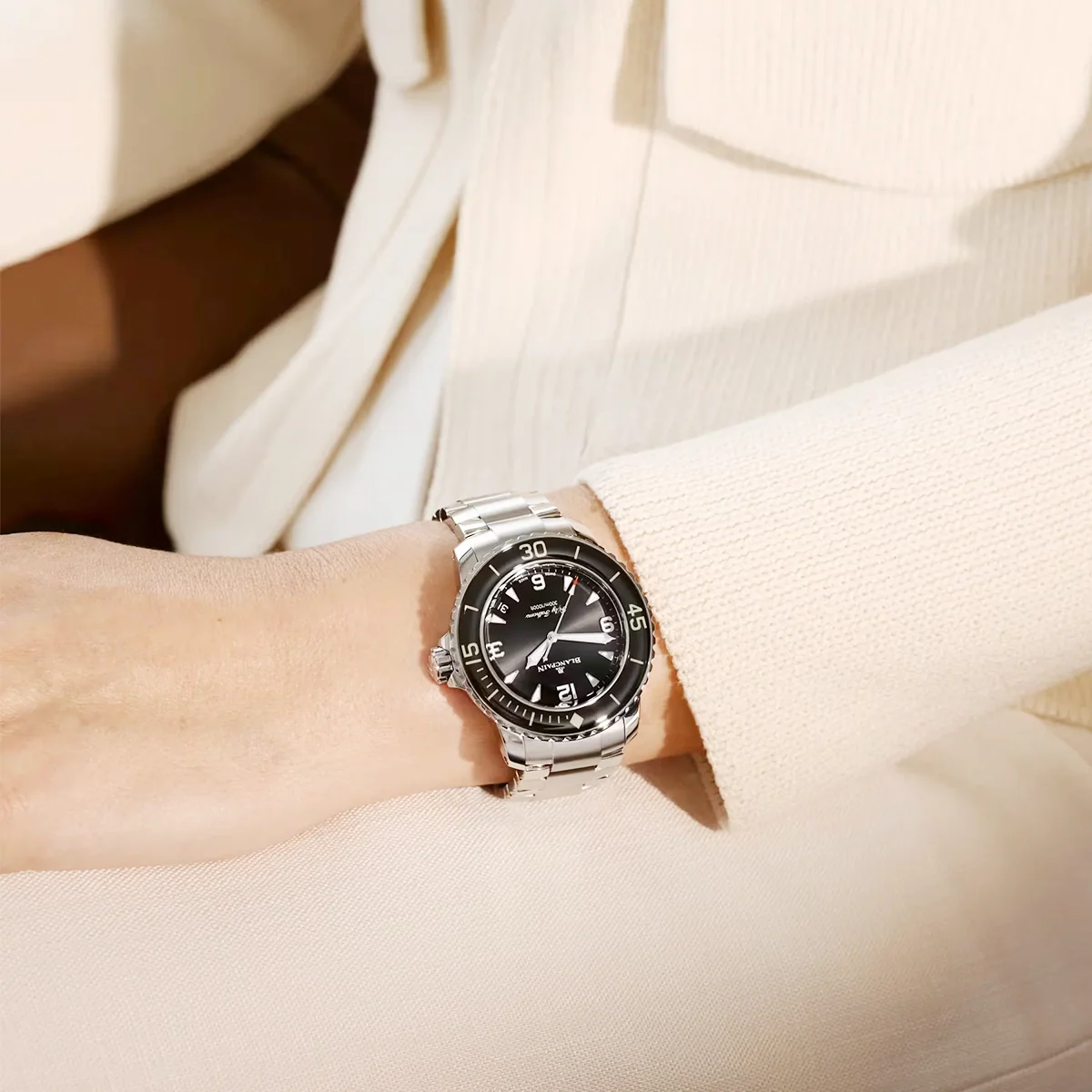 Fifty Fathoms Automatique 42.3mm Black Dial Bracelet Watch - Image 3