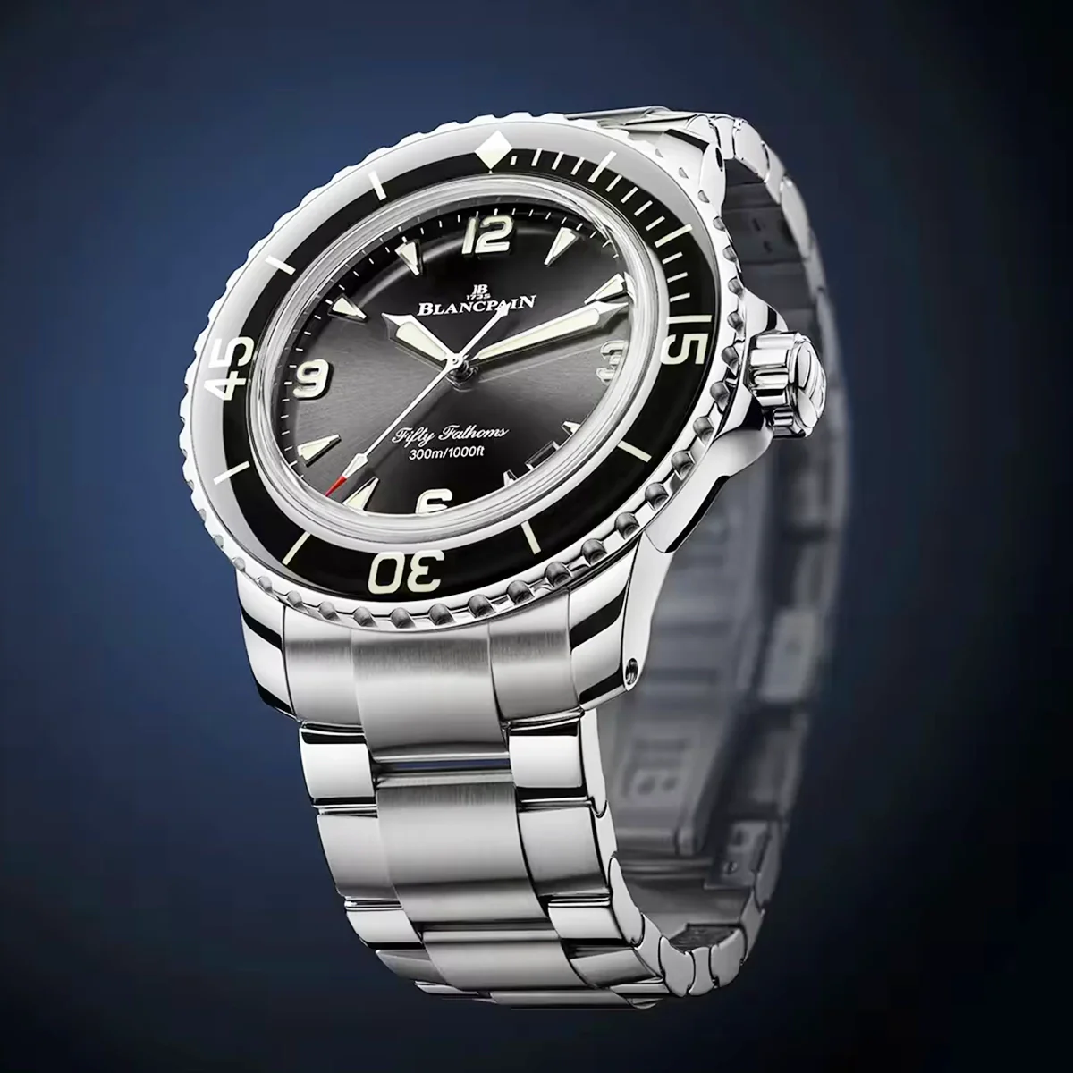 Fifty Fathoms Automatique 42.3mm Black Dial Bracelet Watch - Image 4