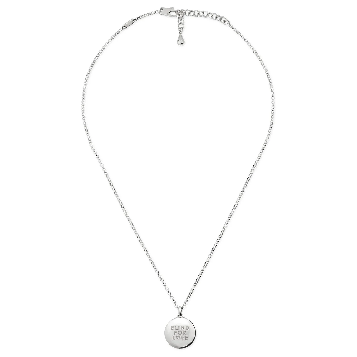 Blind For Love Round Engraved 50cm Pendant - Image 2
