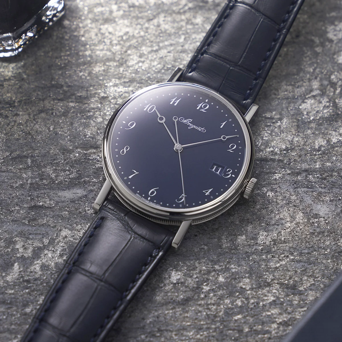 Classique 5177 38mm Blue Enamel Dial Automatic Strap Watch - Image 3
