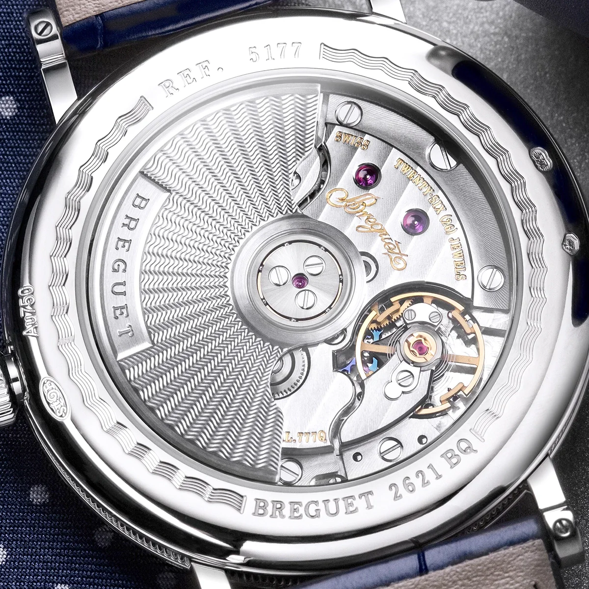 Classique 5177 38mm Blue Enamel Dial Automatic Strap Watch - Image 4