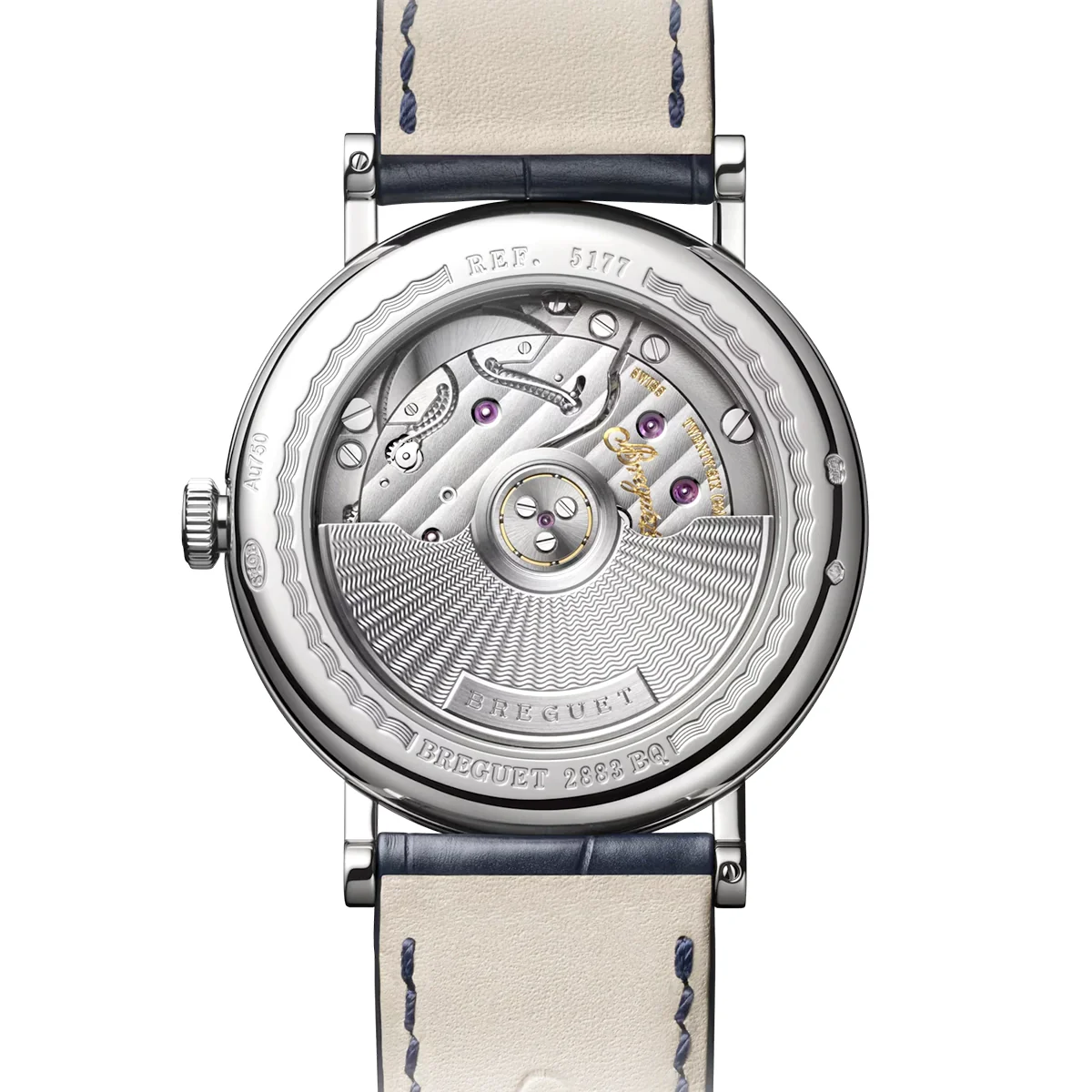 Classique 5177 38mm Blue Enamel Dial Automatic Strap Watch - Image 6