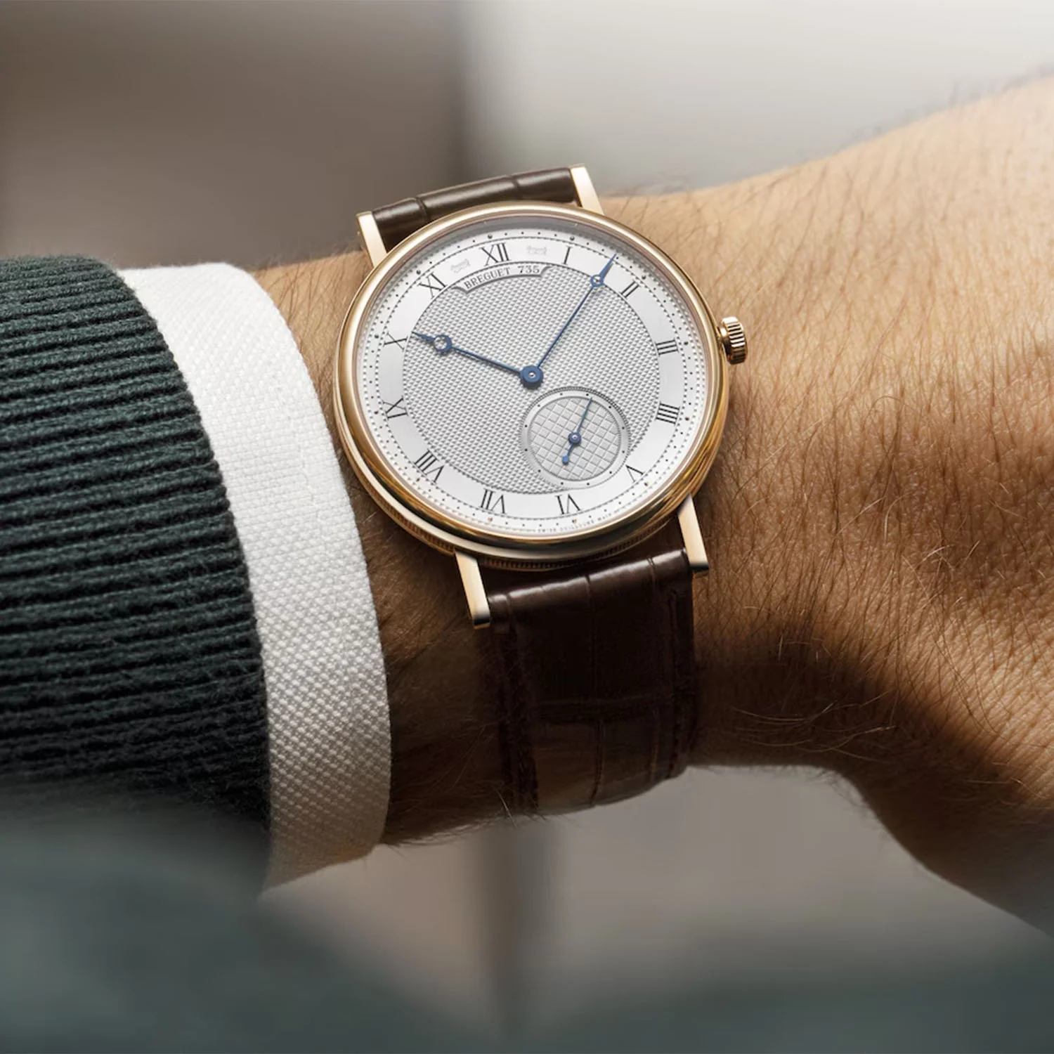 Classique 7147 40mm 18ct Rose Gold Automatic Strap Watch - Image 4