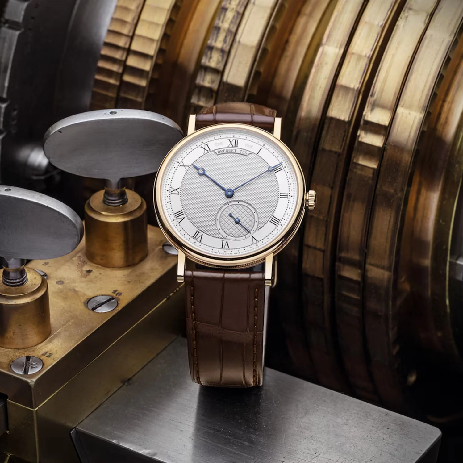 Classique 7147 40mm 18ct Rose Gold Automatic Strap Watch - Image 6