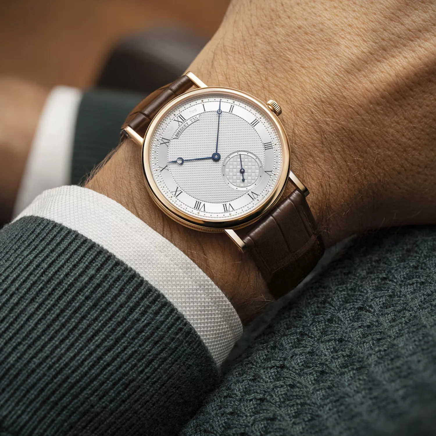 Classique 7147 40mm 18ct Rose Gold Automatic Strap Watch - Image 7