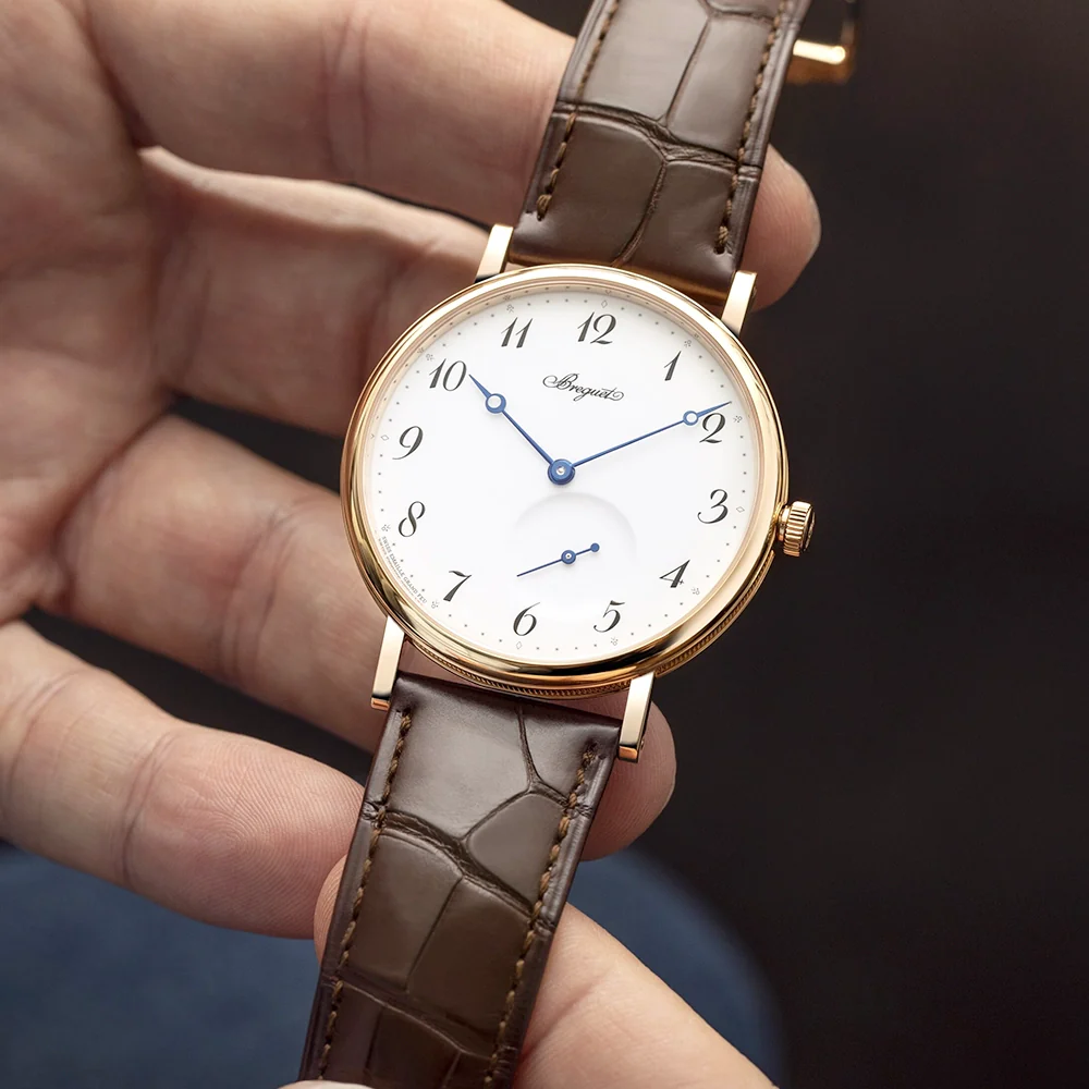 Classique 7147 18ct Rose Gold 'Grand Feu' White Enamel Dial Watch - Image 3