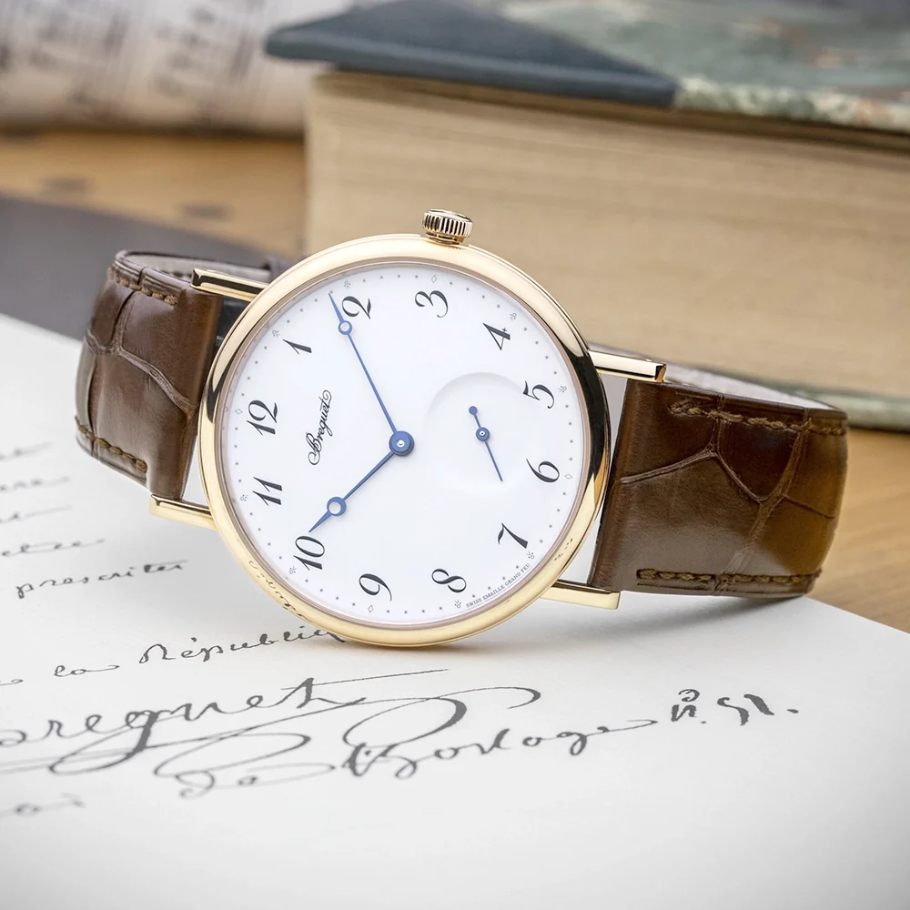 Classique 7147 18ct Rose Gold 'Grand Feu' White Enamel Dial Watch - Image 4