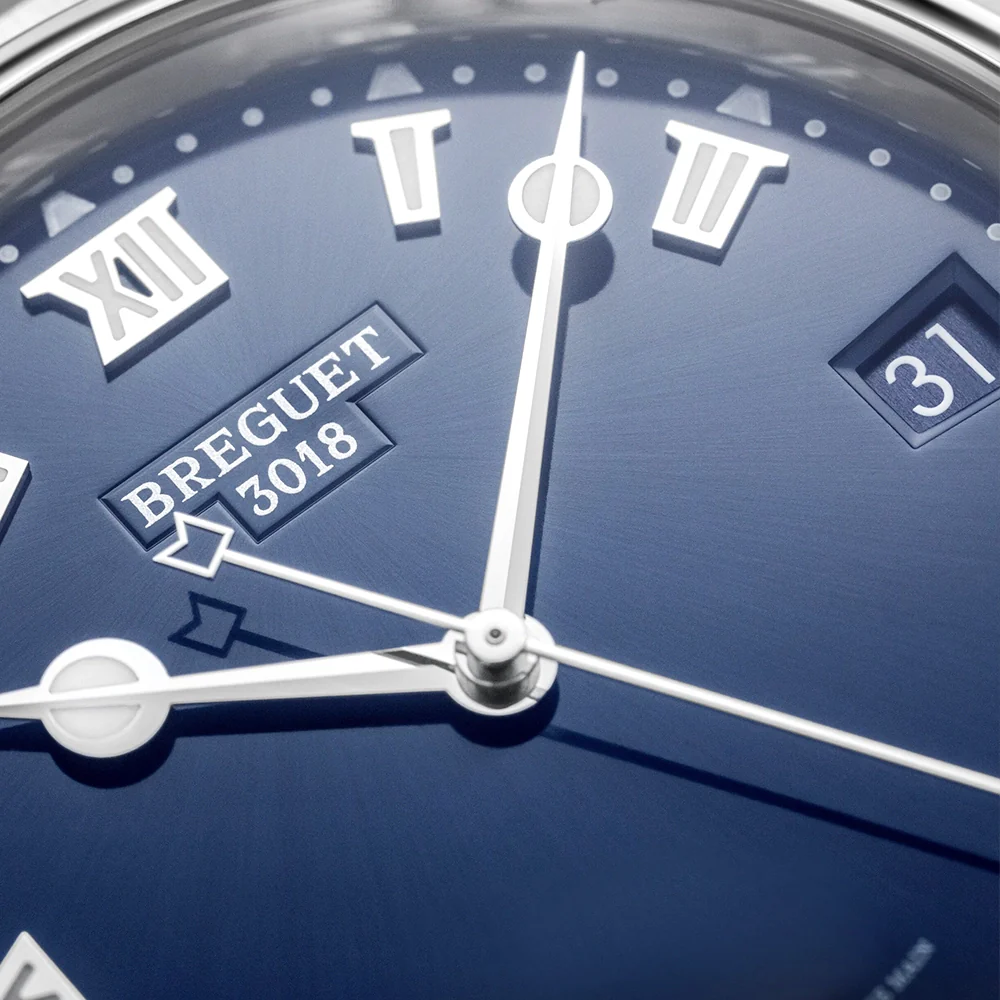 Marine 5517 Titanium Blue Dial Automatic Leather Strap Watch - Image 2