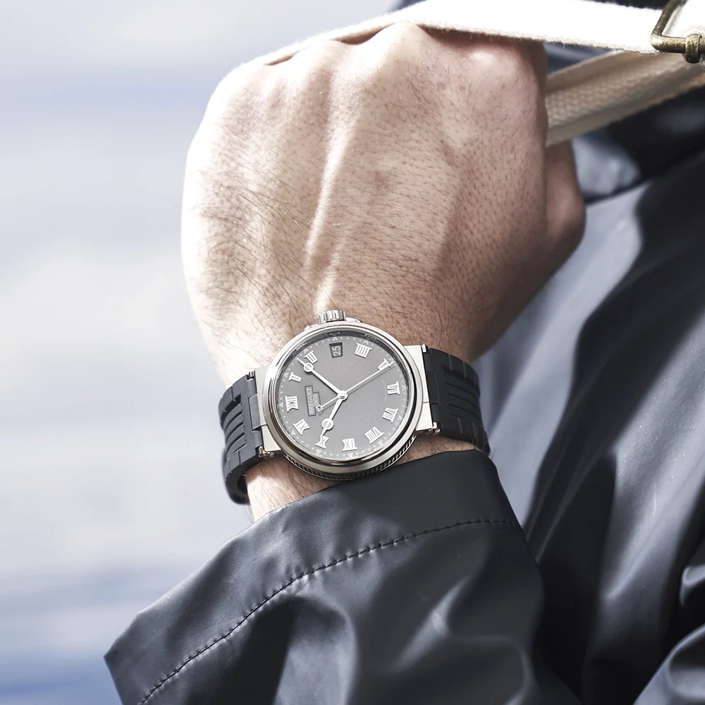 Marine 5517 Titanium Grey Dial Automatic Rubber Strap Watch - Image 2