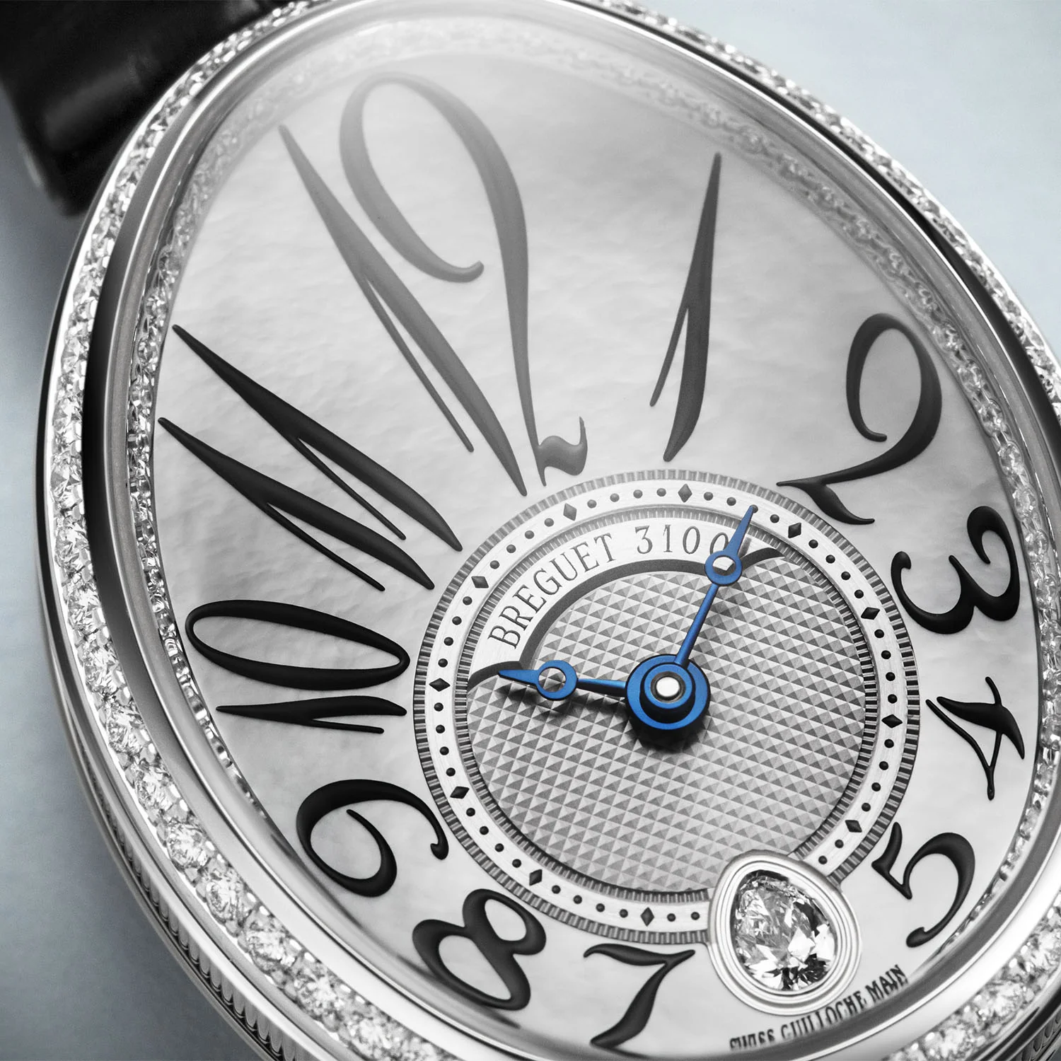 Reine de Naples 18ct White Gold & Mother of Pearl Strap Watch - Image 2