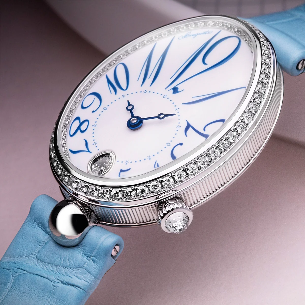 Reine de Naples 18ct White Gold Automatic Strap Watch - Image 2