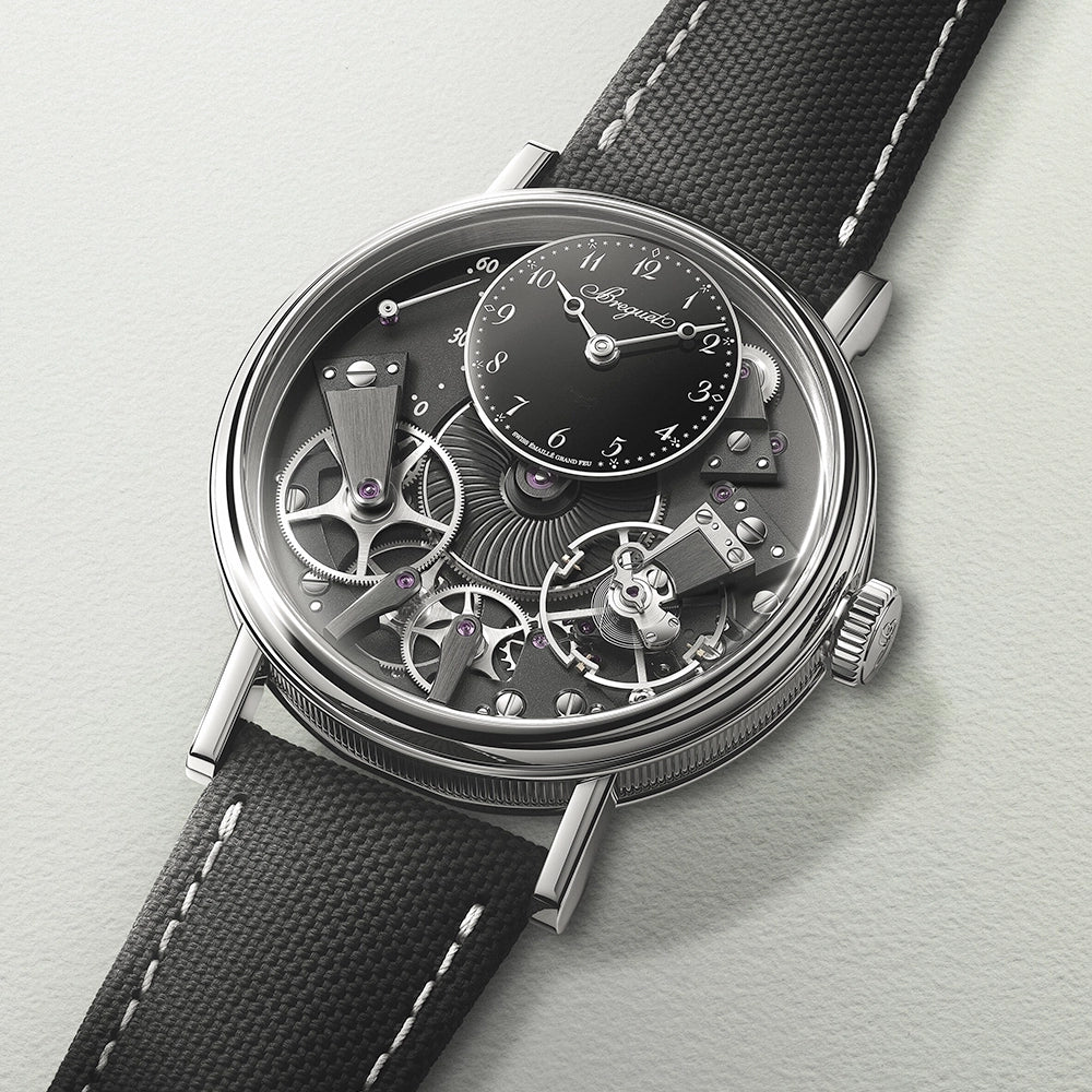 Tradition 7037 18ct White Gold Black Skeleton Dial Automatic Watch - Image 4