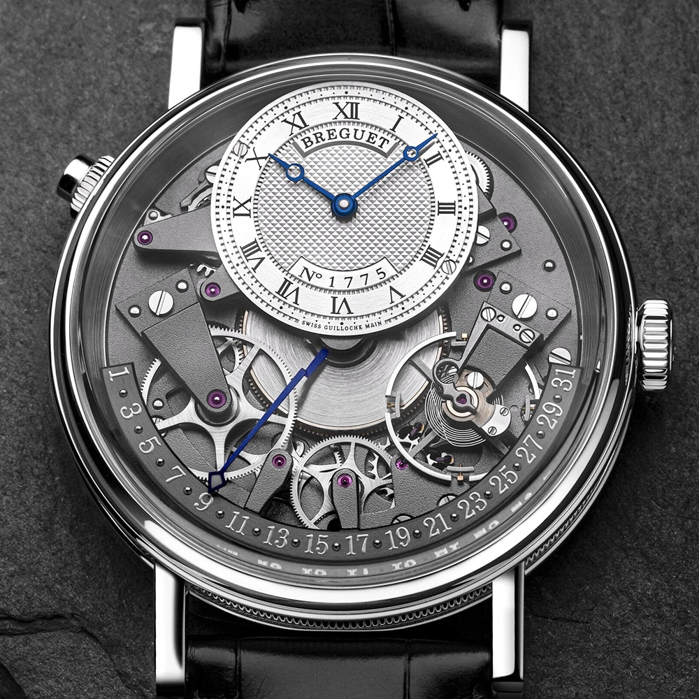 Tradition Quantieme Retrograde 7597 18ct White Gold Skeleton Dial Watch - Image 3