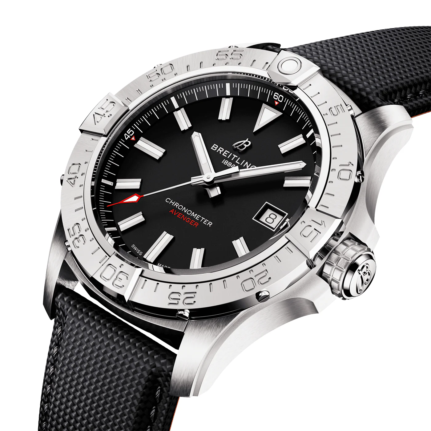 Avenger 42mm Black Dial Automatic Strap Watch - Image 2