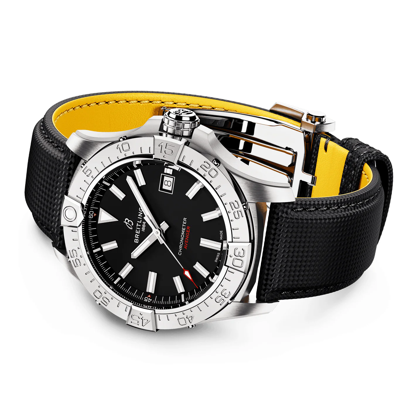 Avenger 42mm Black Dial Automatic Strap Watch - Image 4