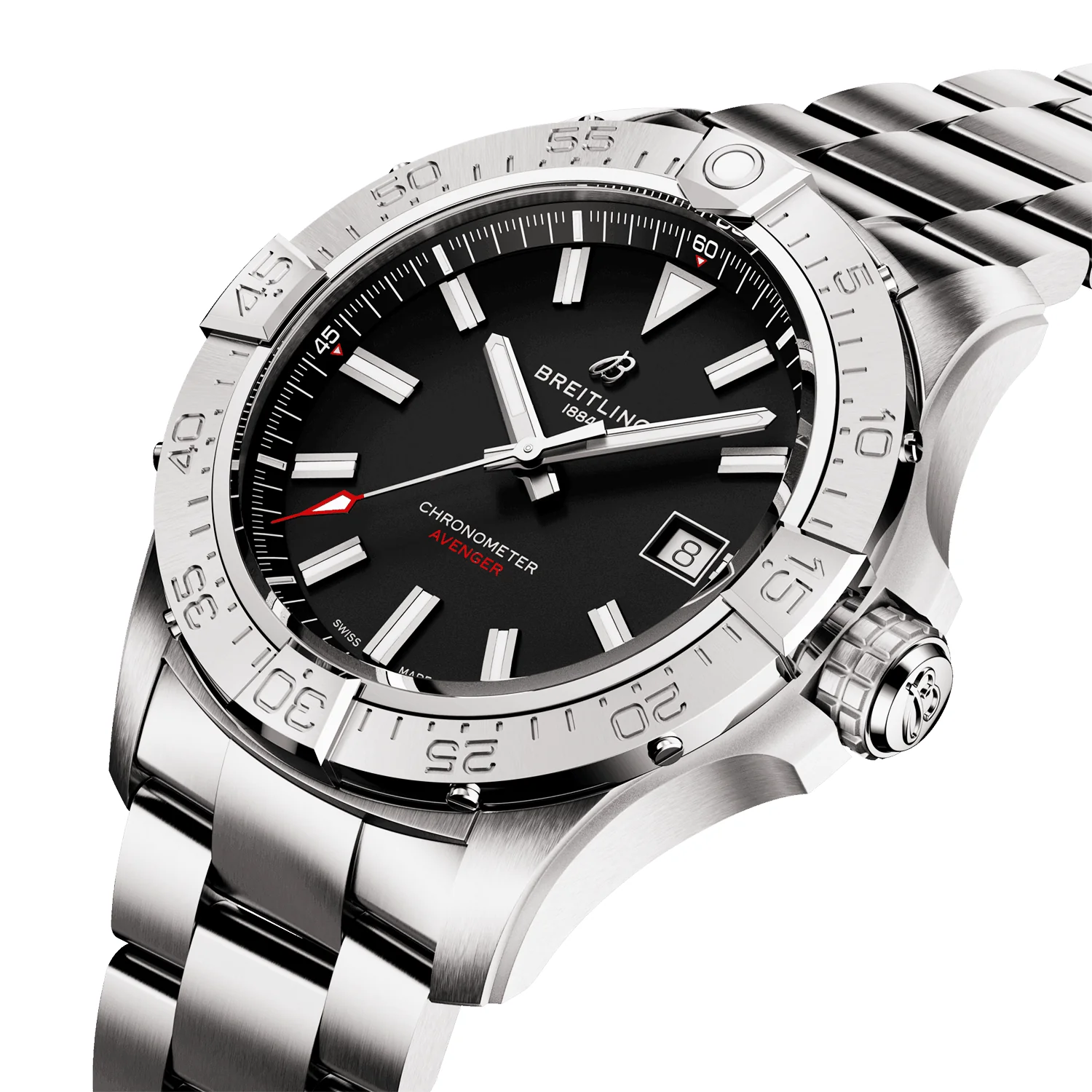 Avenger 42mm Black Dial Automatic Bracelet Watch - Image 2