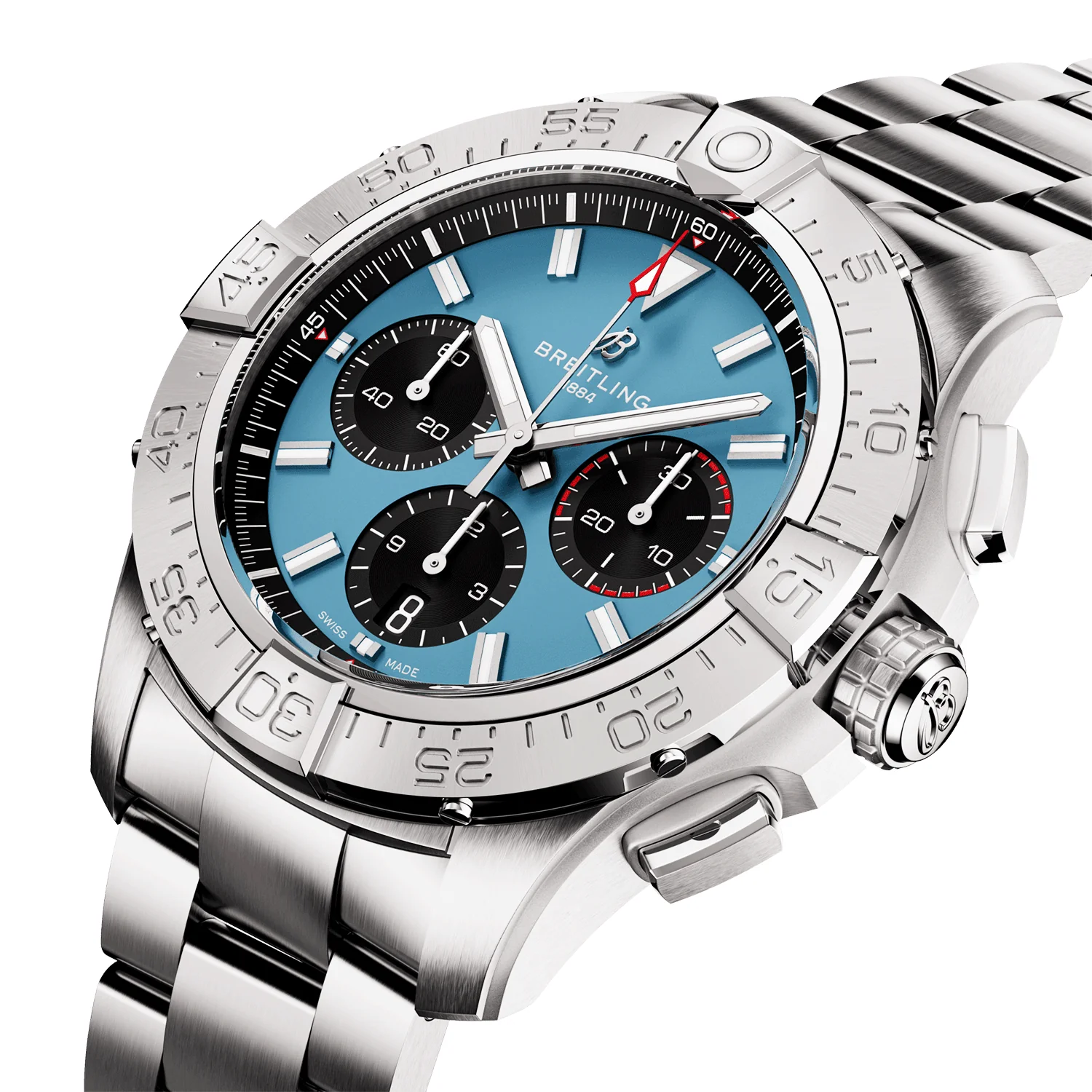 Avenger 44mm Blue Dial Automatic Chronograph Bracelet Watch - Image 2