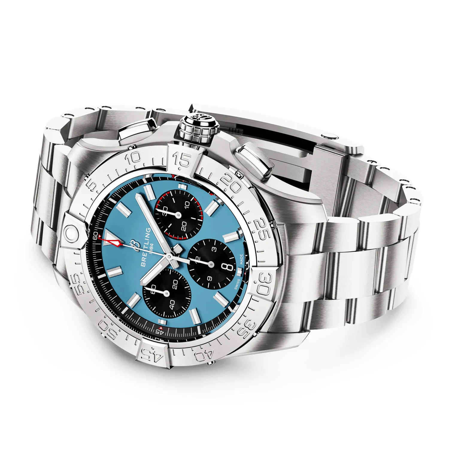 Avenger 44mm Blue Dial Automatic Chronograph Bracelet Watch - Image 3