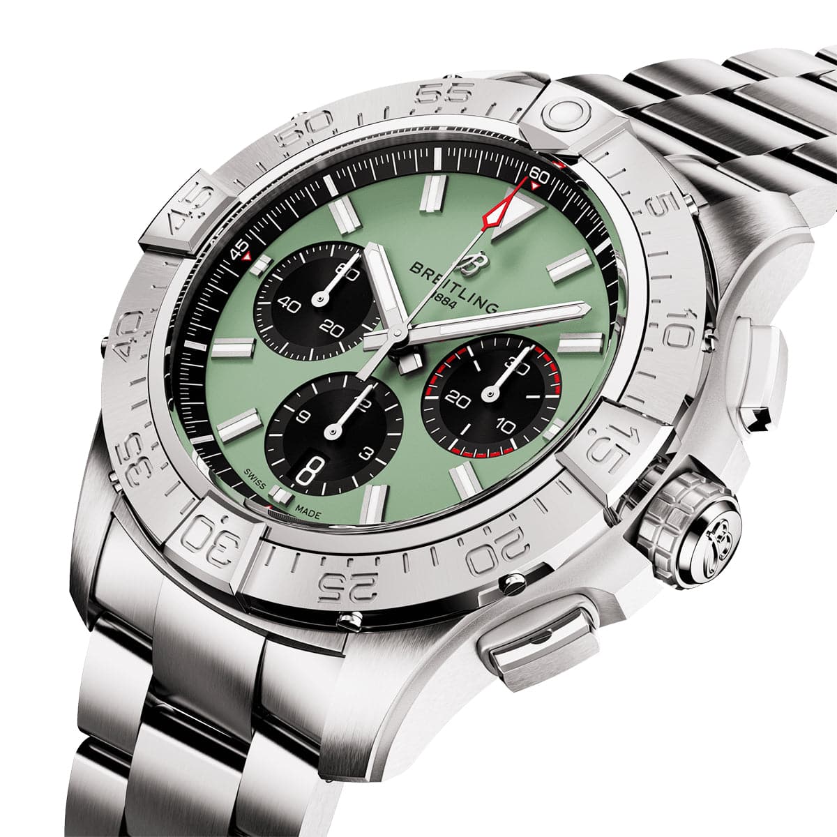 Avenger 44mm Green Dial Automatic Chronograph Bracelet Watch - Image 2