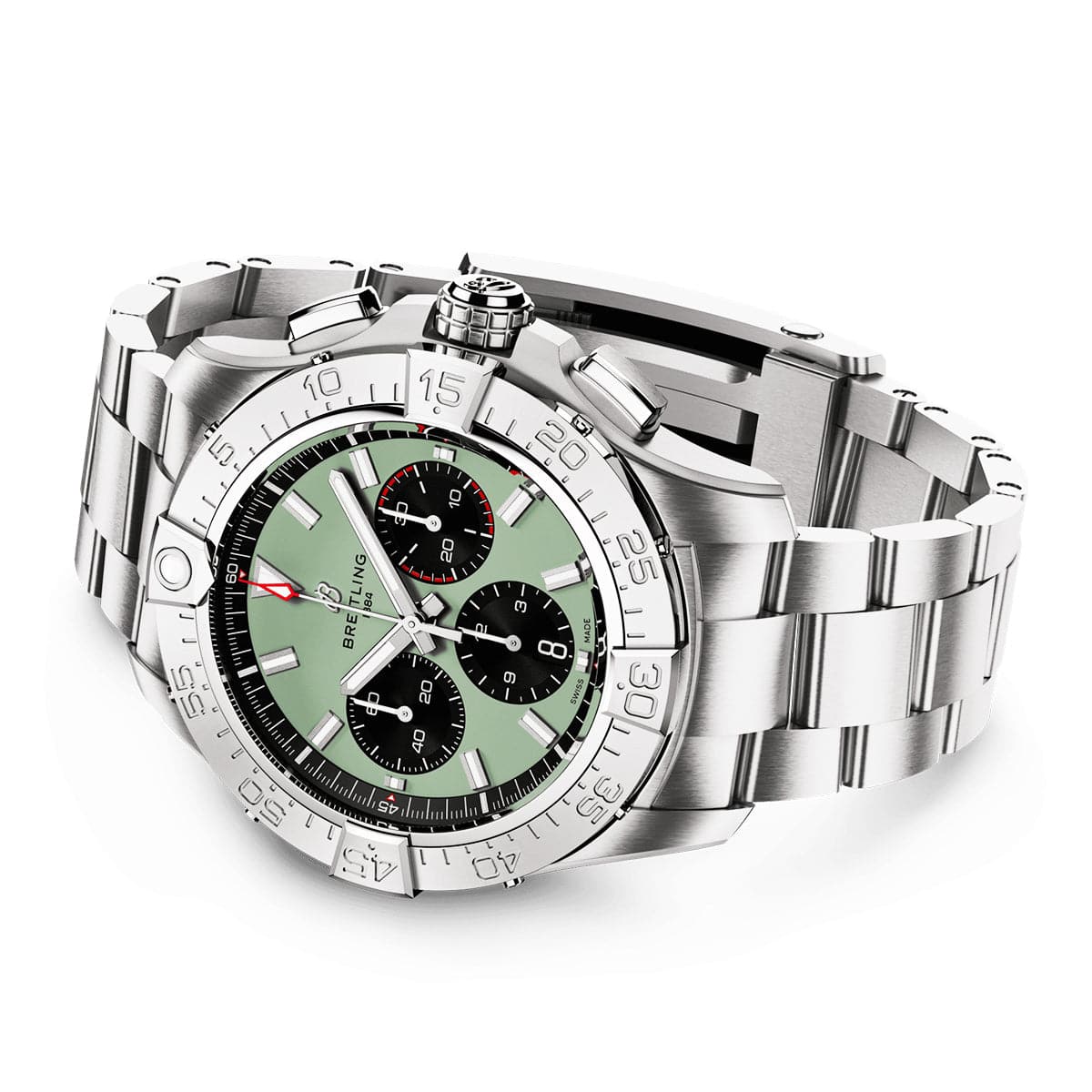 Avenger 44mm Green Dial Automatic Chronograph Bracelet Watch - Image 3