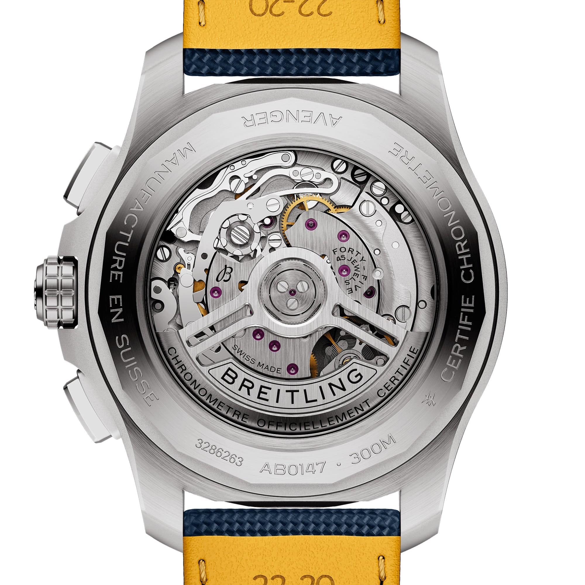 Avenger 44mm Blue Dial Automatic Chronograph Strap Watch - Image 3